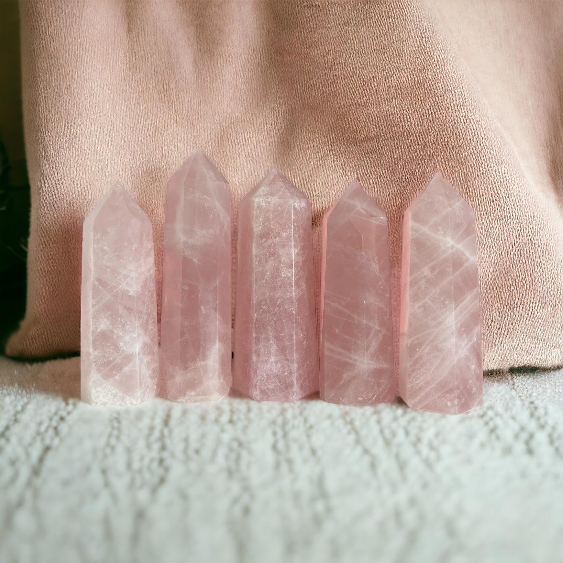 Rose Quartz Crystal Tower: Love and Compassion Healing Stone