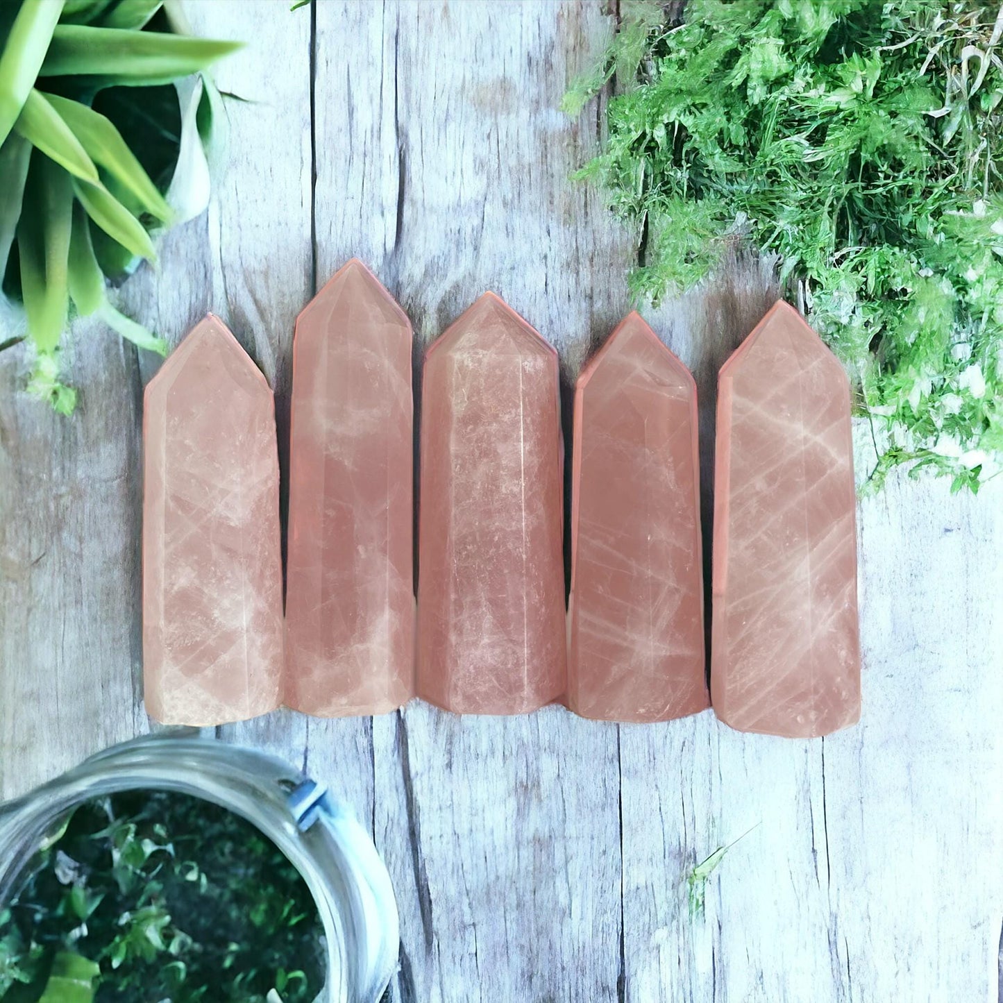 Rose Quartz Crystal Tower: Love and Compassion Healing Stone