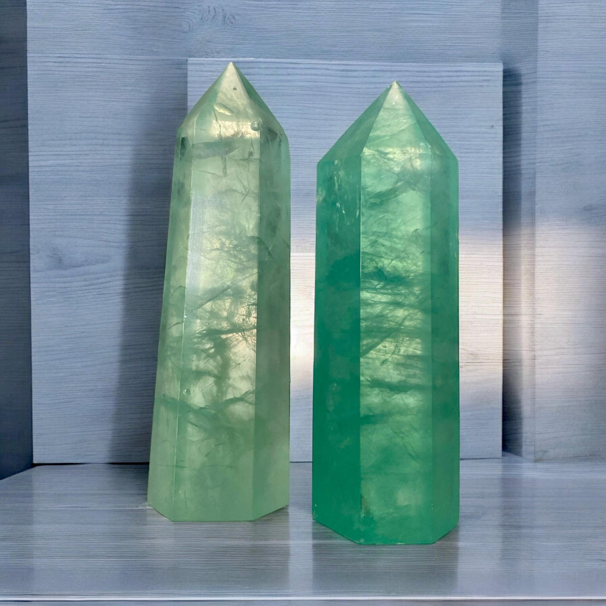 Mint Green Fluorite Tower: Healing Crystal for Focus