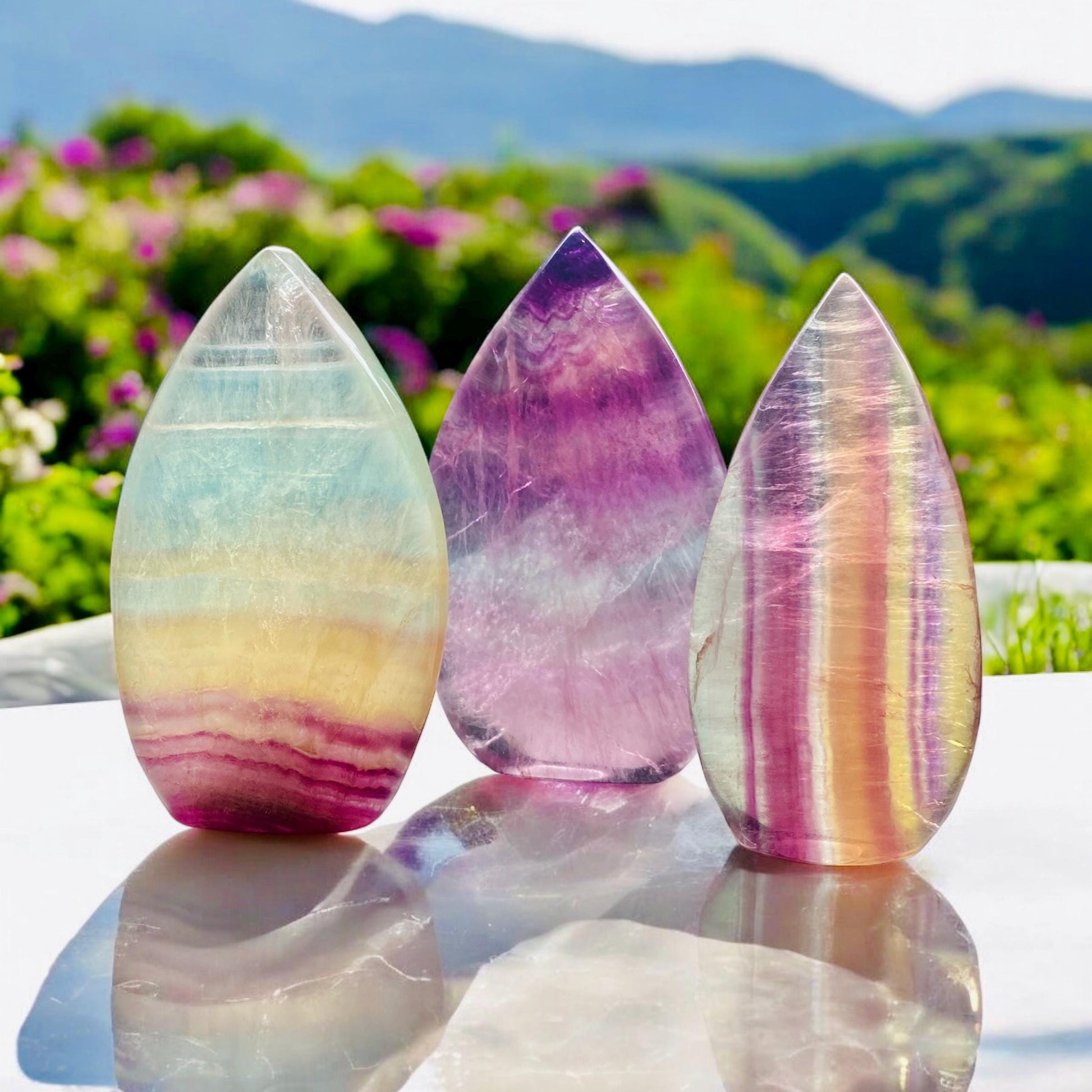Candy Fluorite Flame: Colorful Crystal for Balance & Positivity
