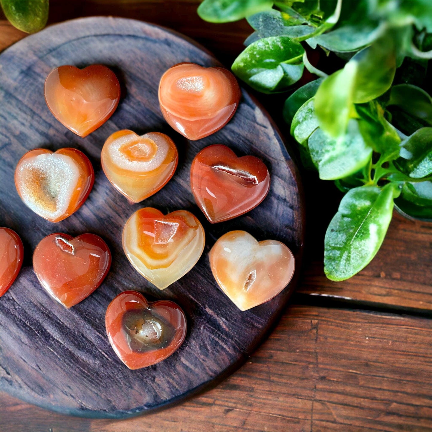 Carnelian Druzy Crystal Heart: Energizing Gemstone