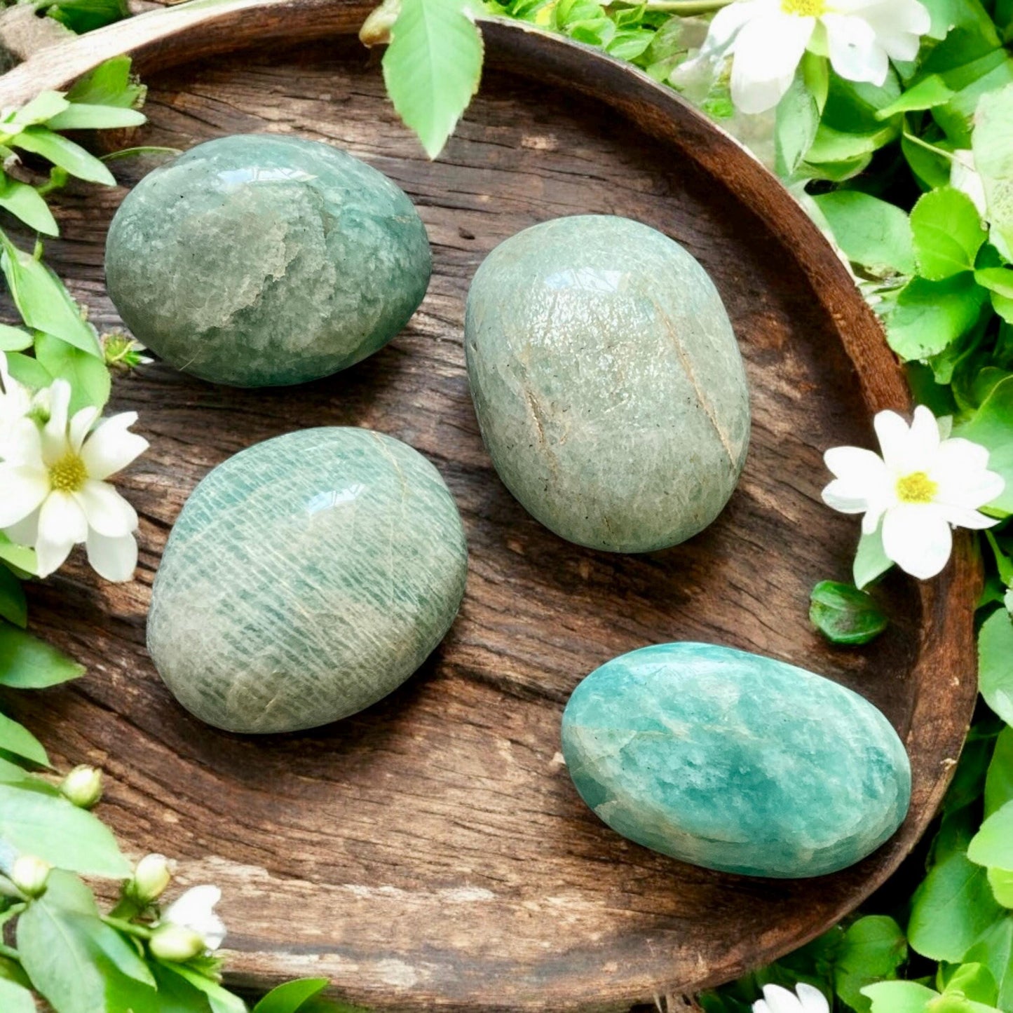 Amazonite Palm Stones - Soothing Energy | Luna by Louise, Crystal Shop UK