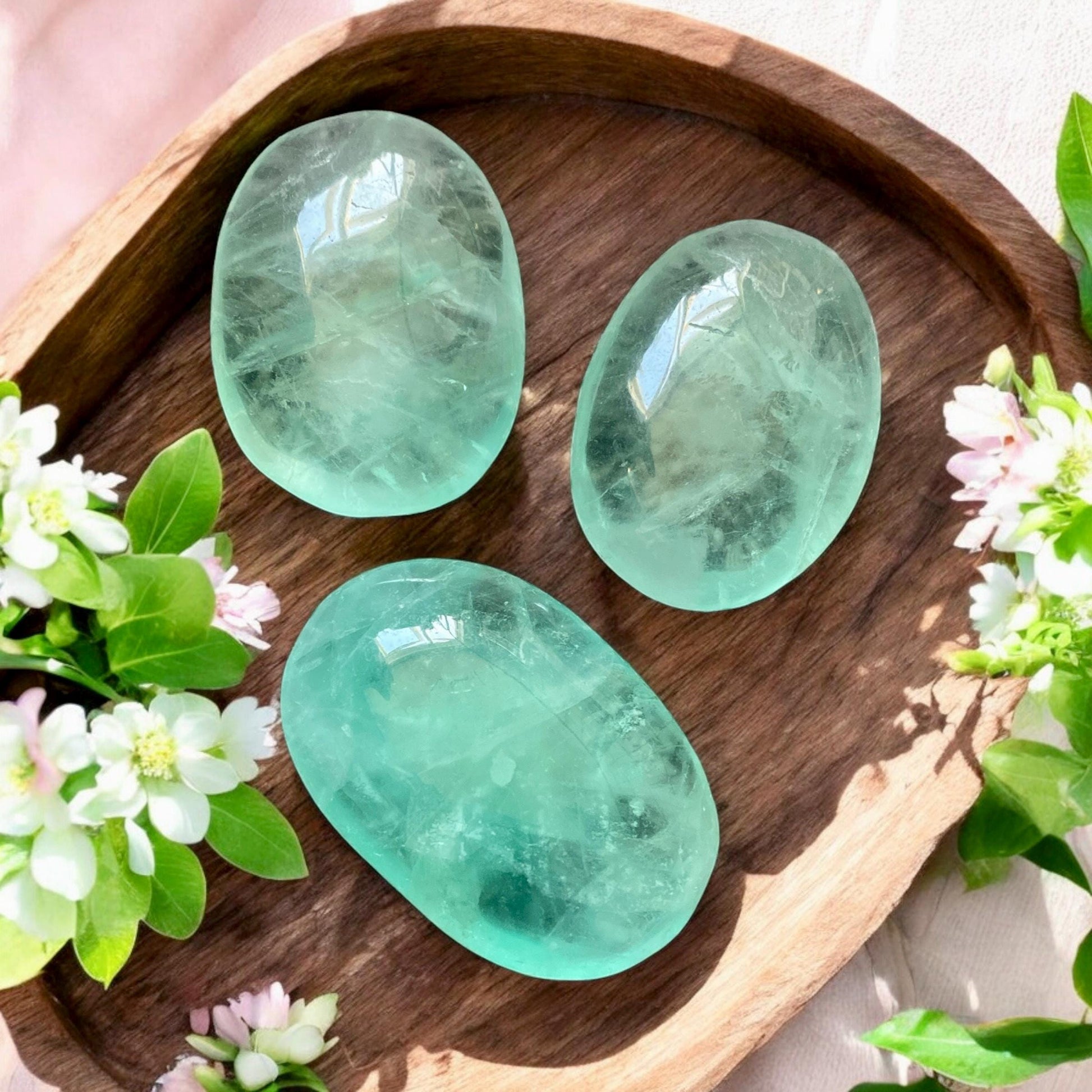Mint Fluorite Palm Stone - Serenity & Focus | Luna by Louise, Crystal Shop UK