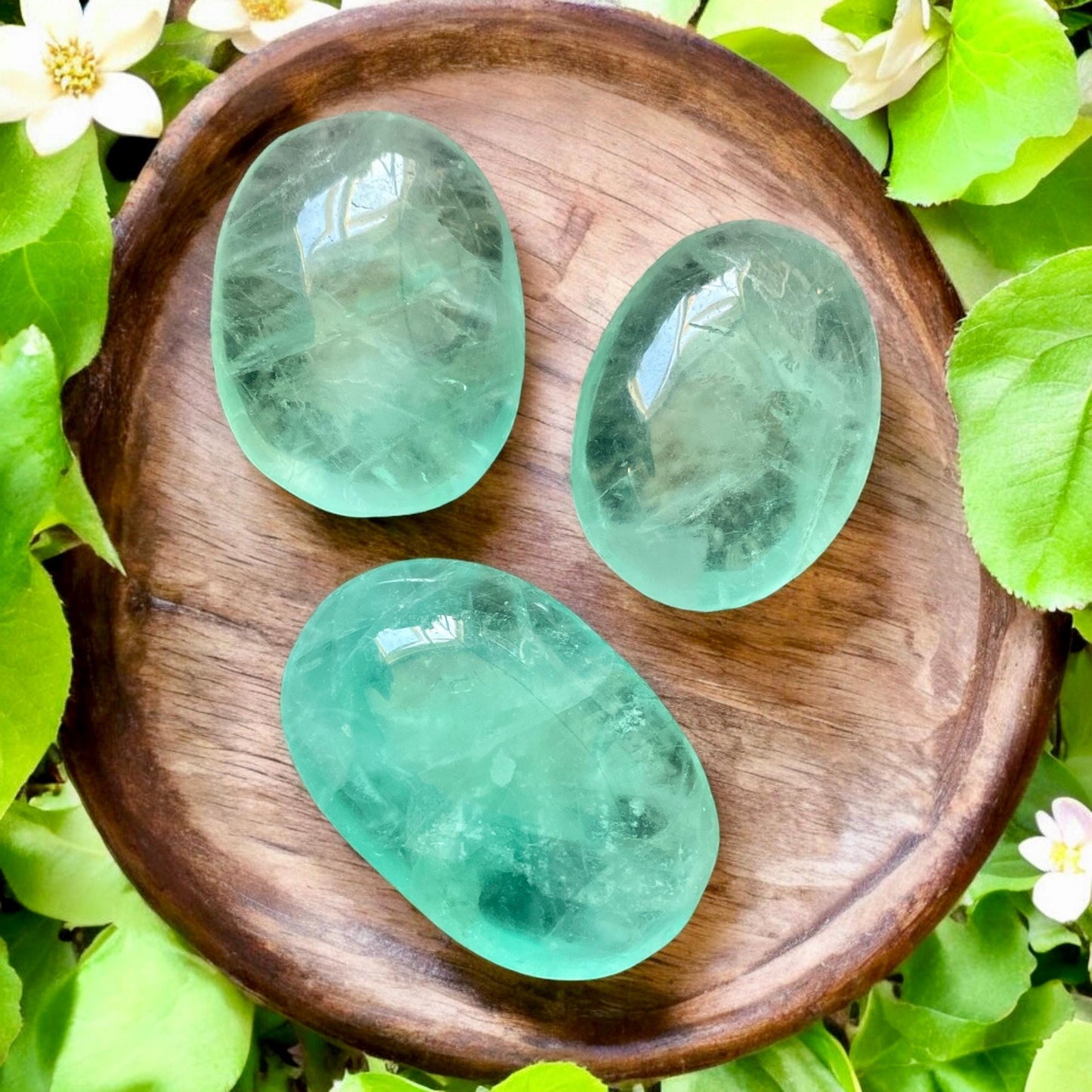Mint Fluorite Palm Stone - Serenity & Focus | Luna by Louise, Crystal Shop UK