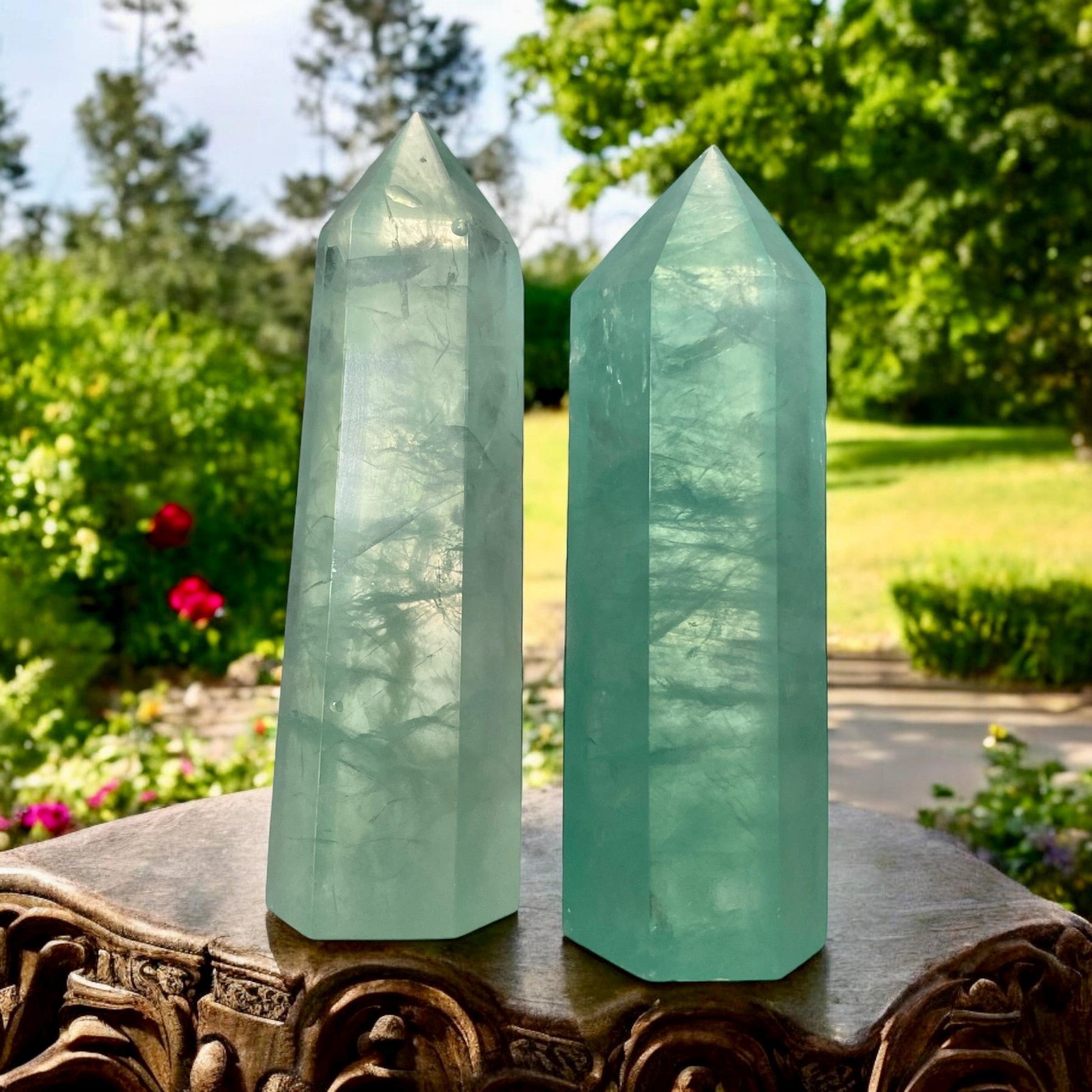 Mint Green Fluorite Tower: Healing Crystal for Focus