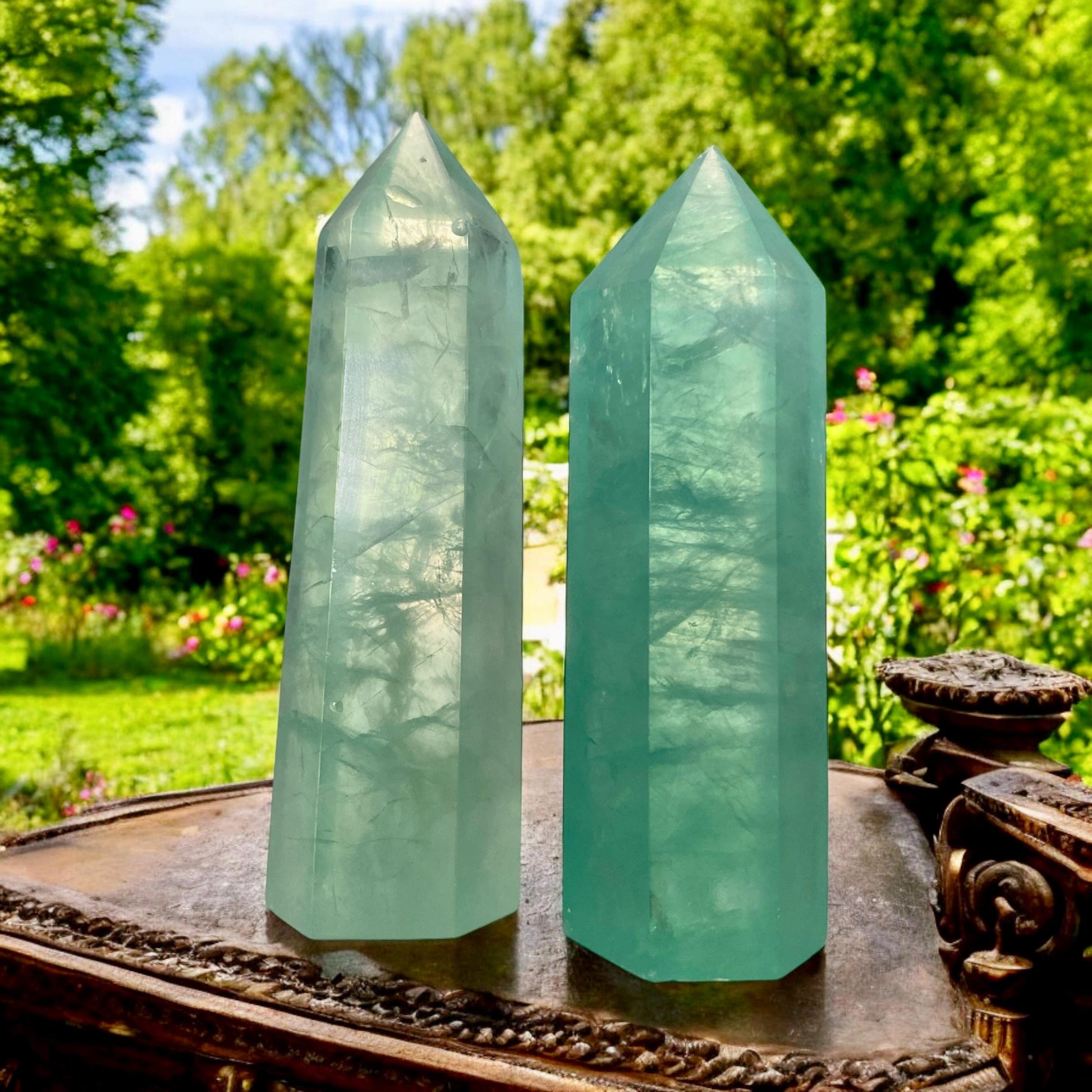 Mint Green Fluorite Tower: Healing Crystal for Focus