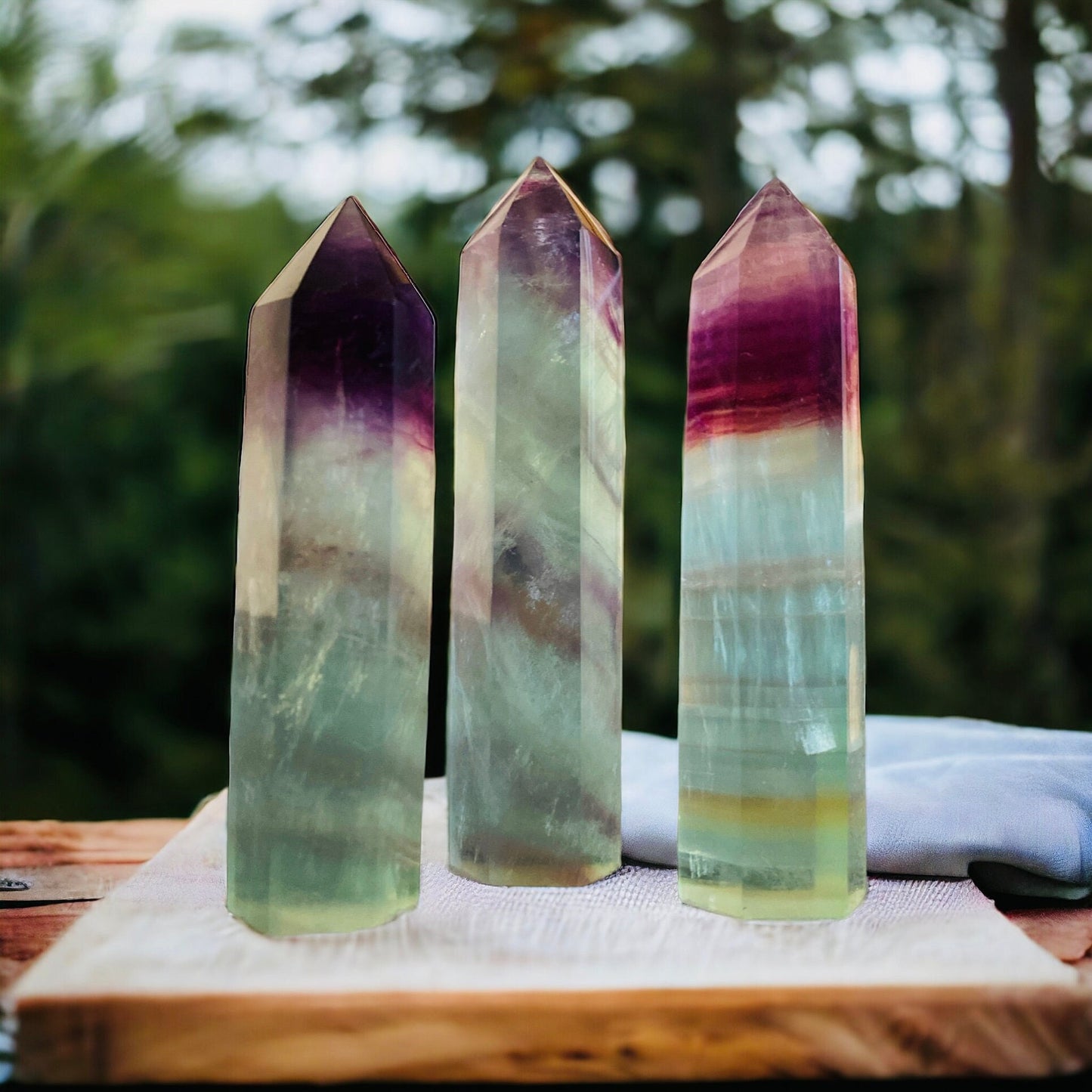 Watermelon Fluorite Tower - Harmony & Balance | Luna by Louise, Crystal Shop UK