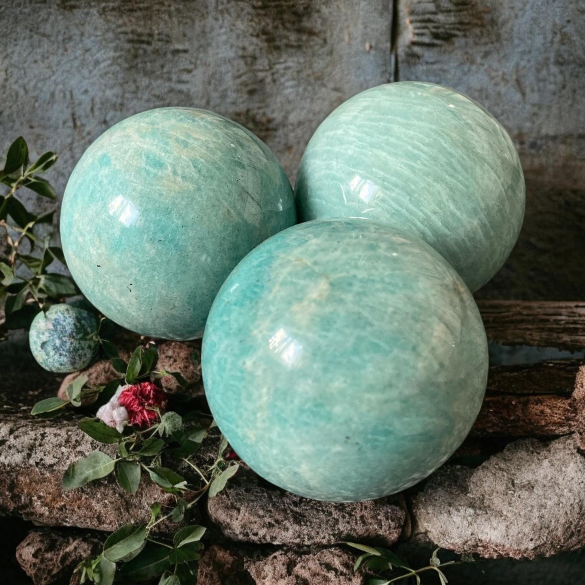Polished Amazonite Crystal Sphere: Calming Stone for Meditation (45mm)