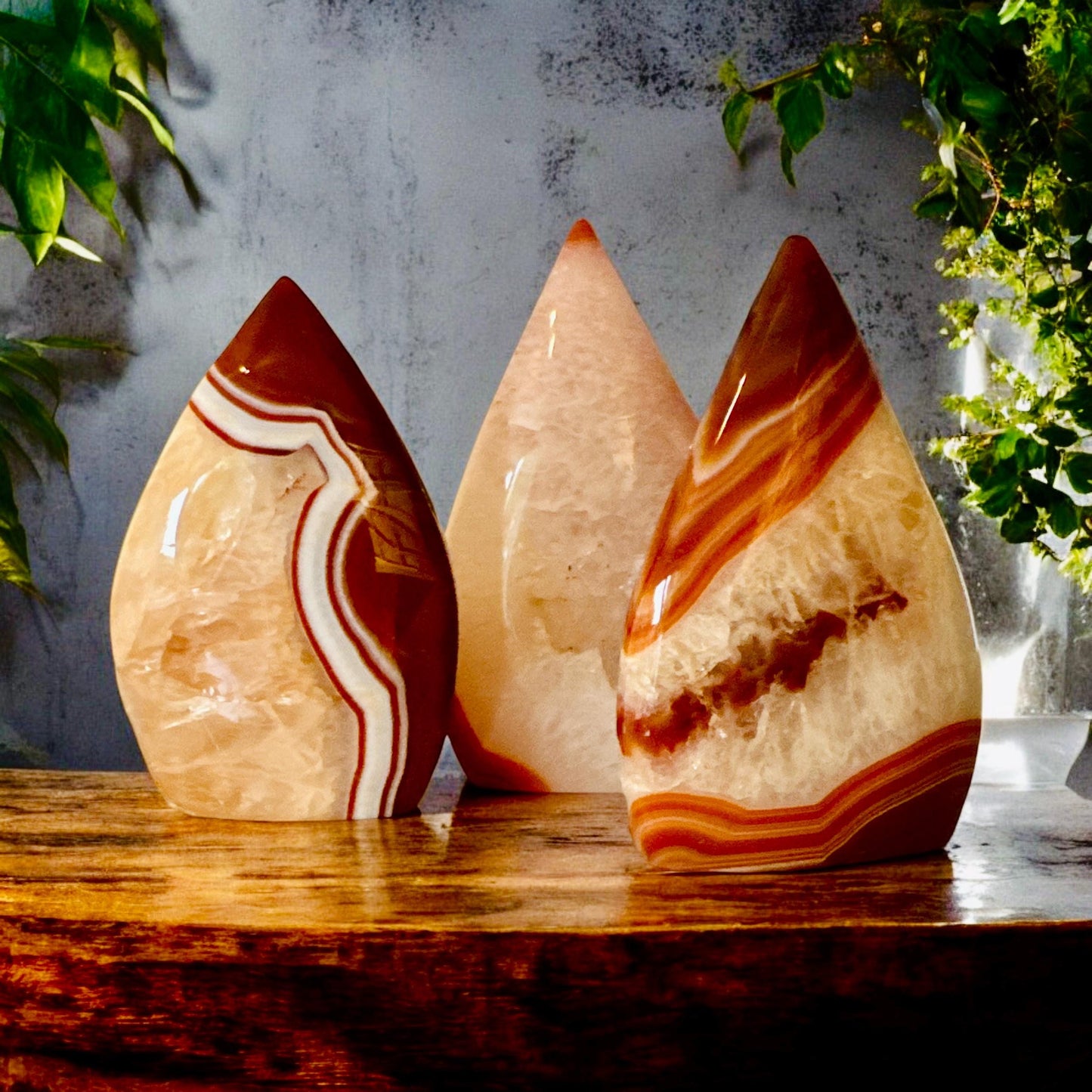 Carnelian Crystal Flame: Vibrant Free Form for Motivation