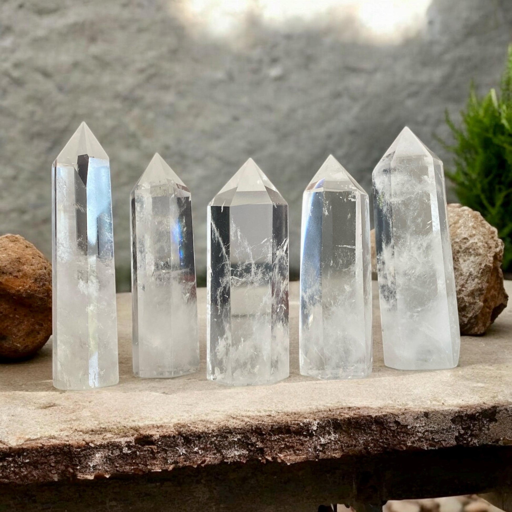 Clear Quartz Medium Crystal Tower: High-Vibration Healing Point