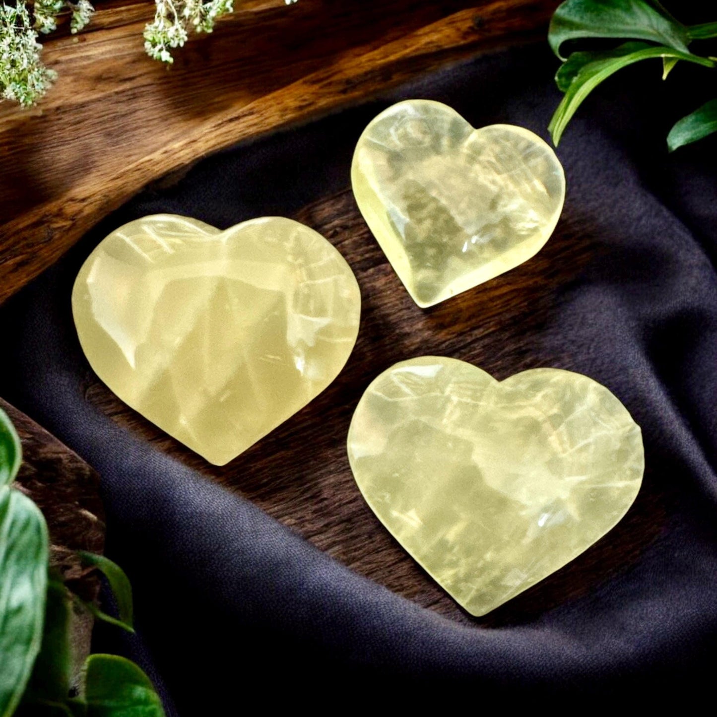 Lemon Quartz Crystal Heart: Uplifting Energy Stone