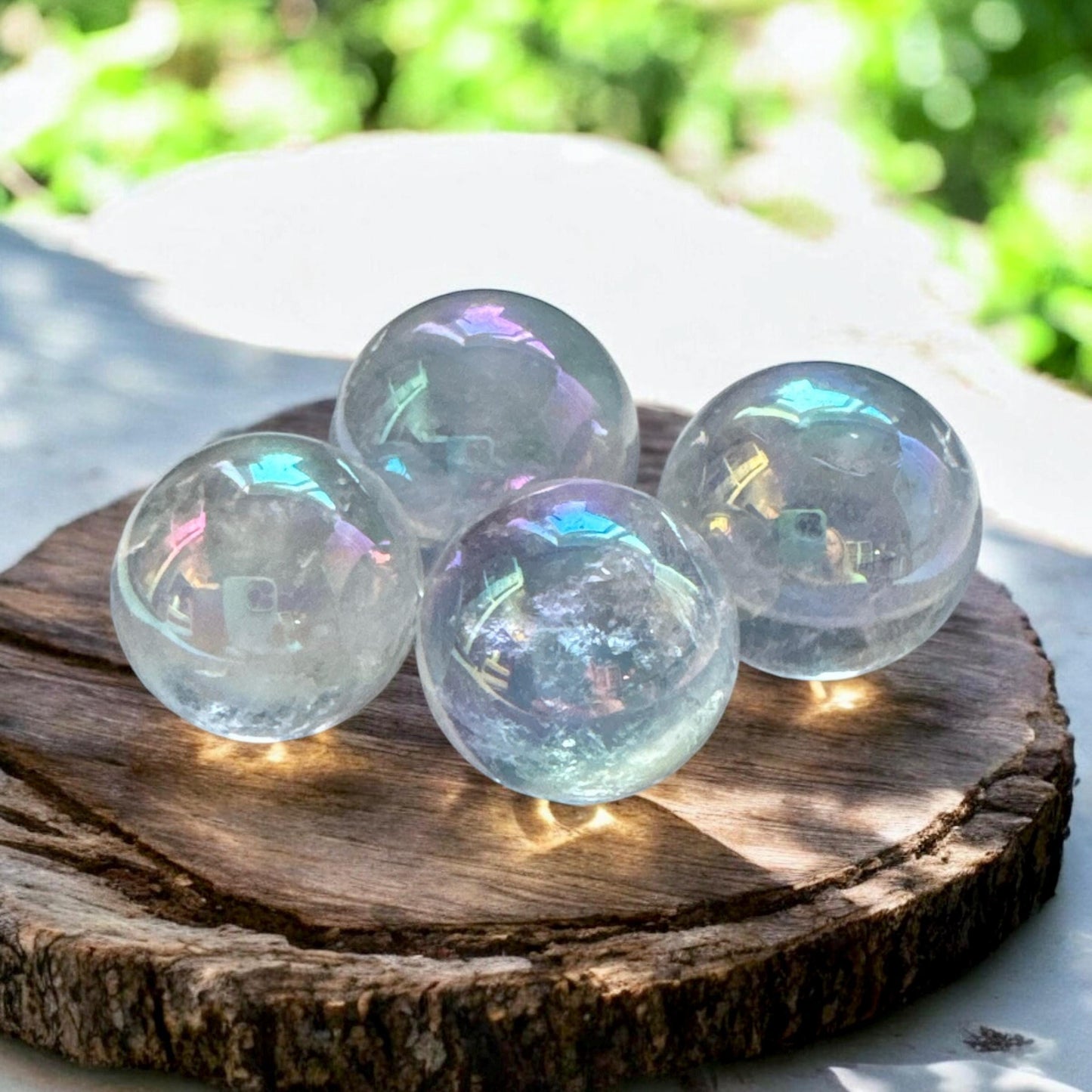 Mini Angel Aura Sphere - Celestial Elegance | Luna by Louise Crystal Shop UK