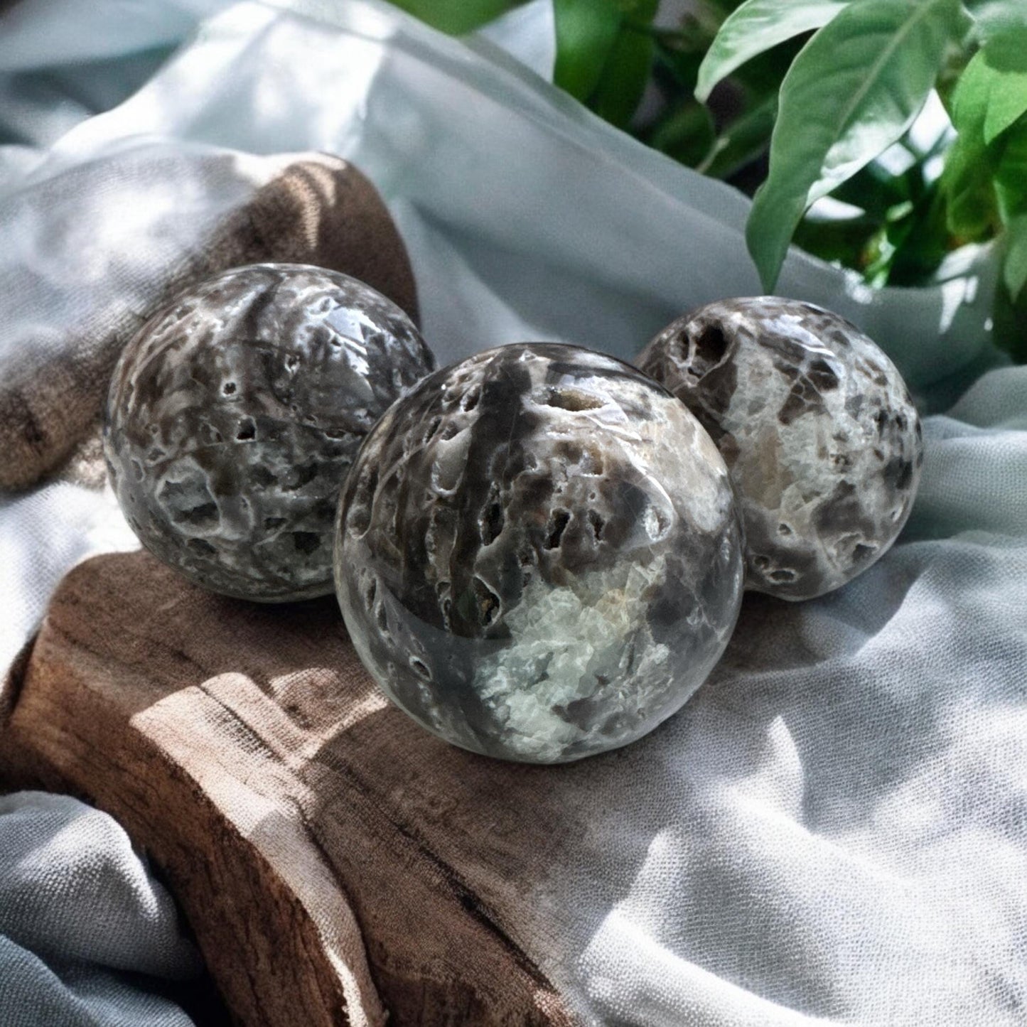 Sphalerite Druzy Spheres - Luna by Louise, Crystal Shop UK | Energizing and Protective