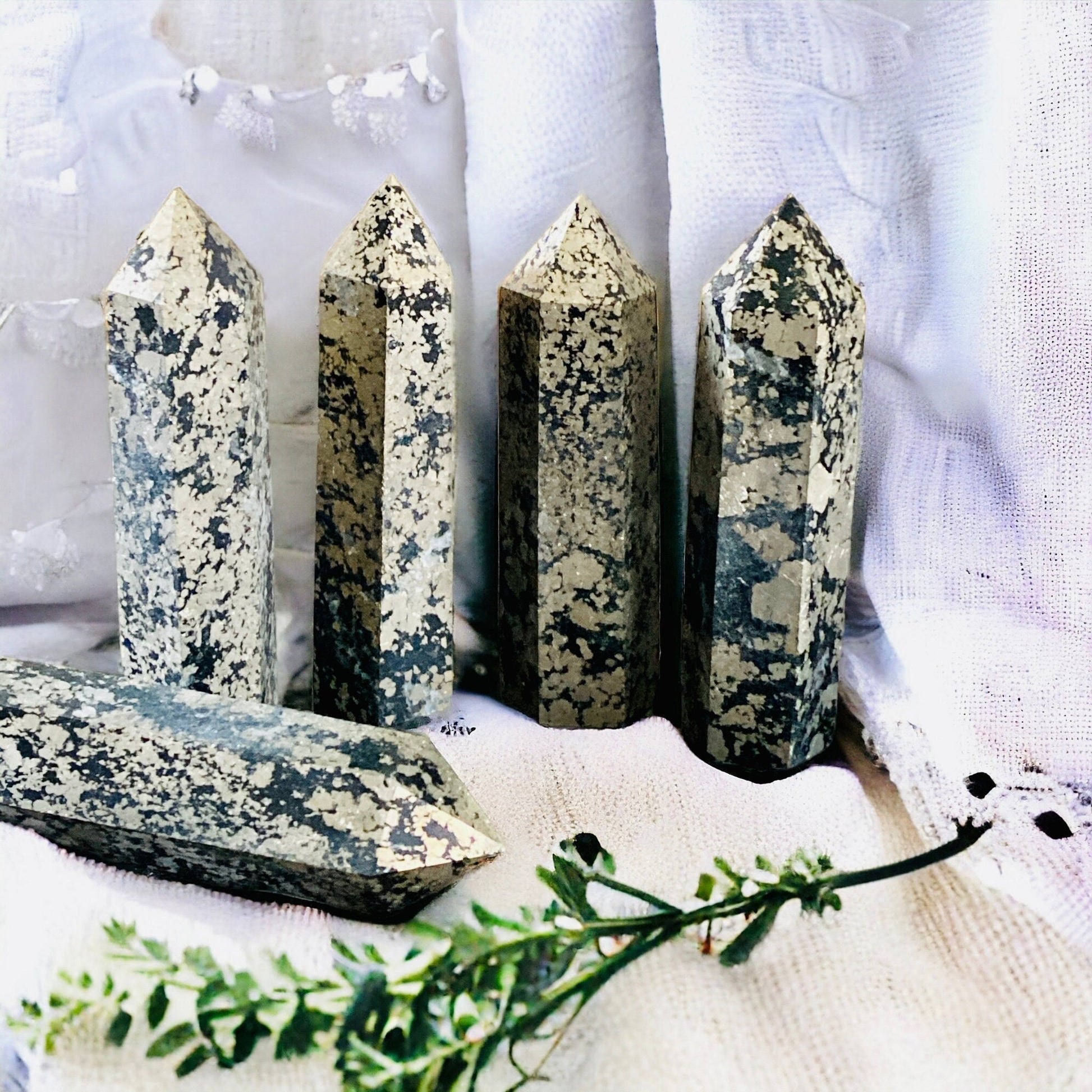 Black Pyrite Towers - Protection & Prosperity | Luna by Louise, Crystal Shop UK