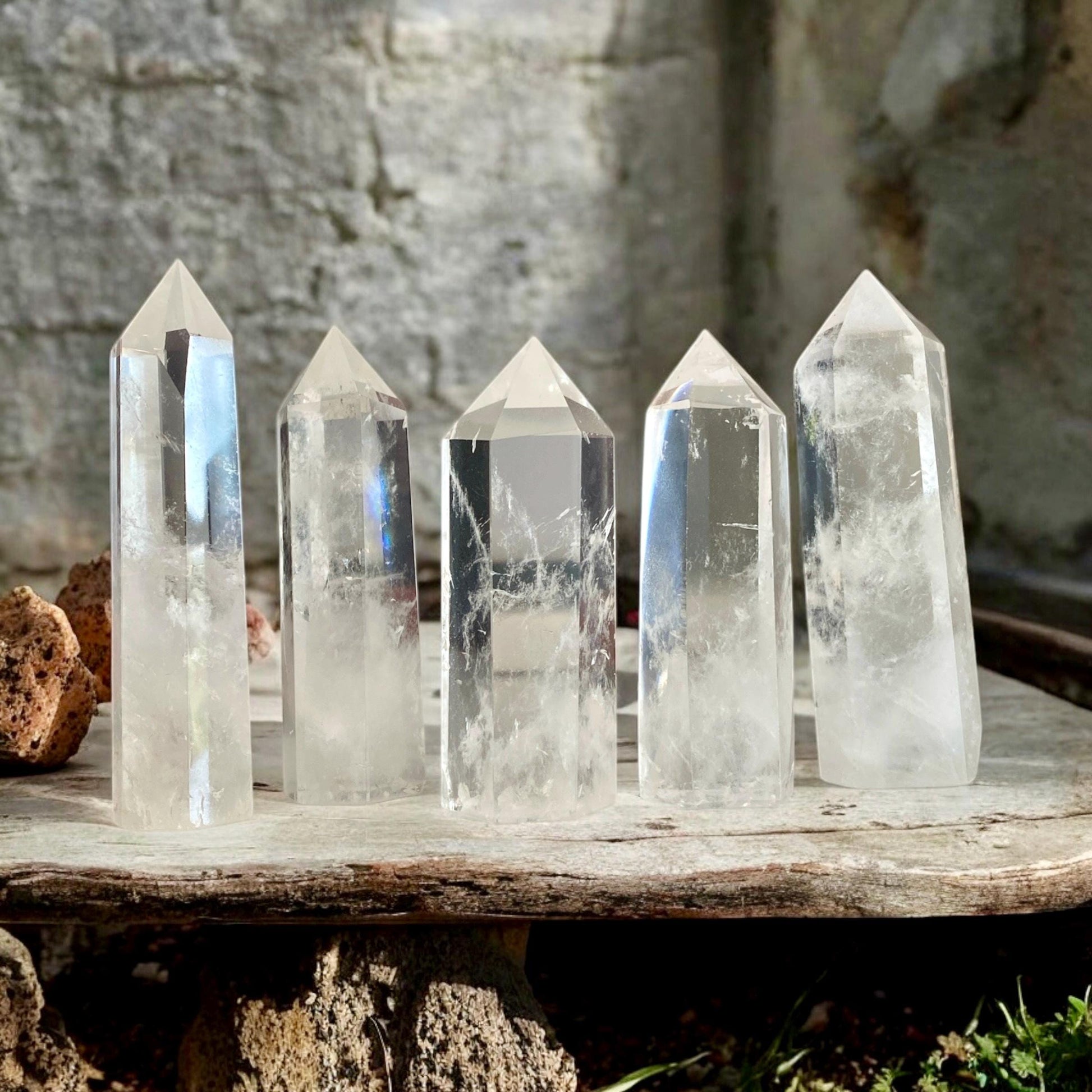 Clear Quartz Crystal Tower: High-Vibration Healing Point