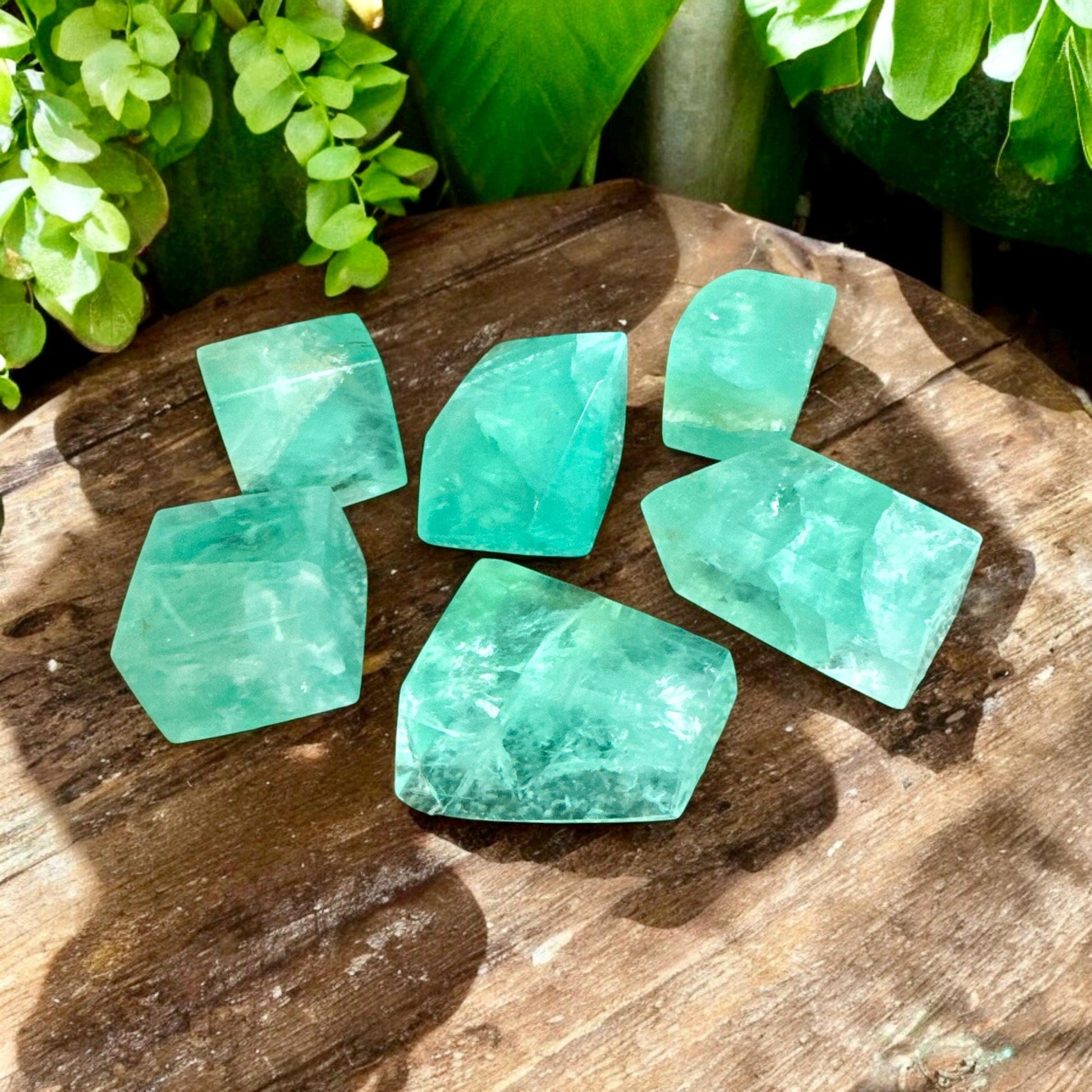 Mint Fluorite Crystal Free Form Cubes - Serenity & Focus | Luna by Louise, Crystal Shop UK