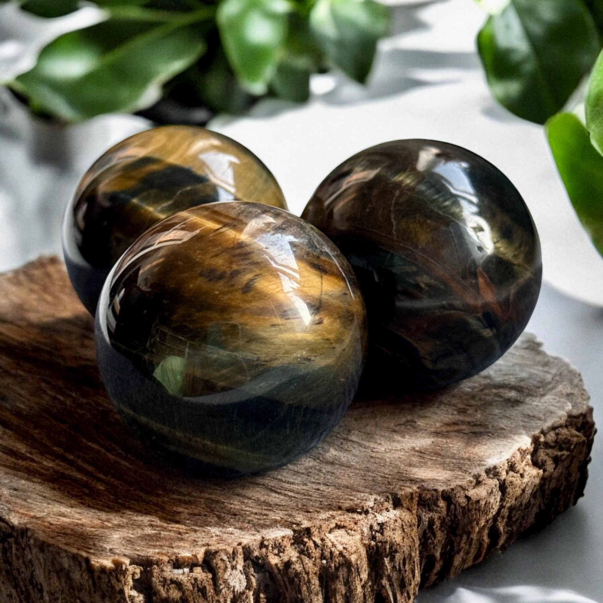 Blue Tiger's Eye ( Mini ) Sphere - Strength & Protection | Luna by Louise Crystal Shop UK