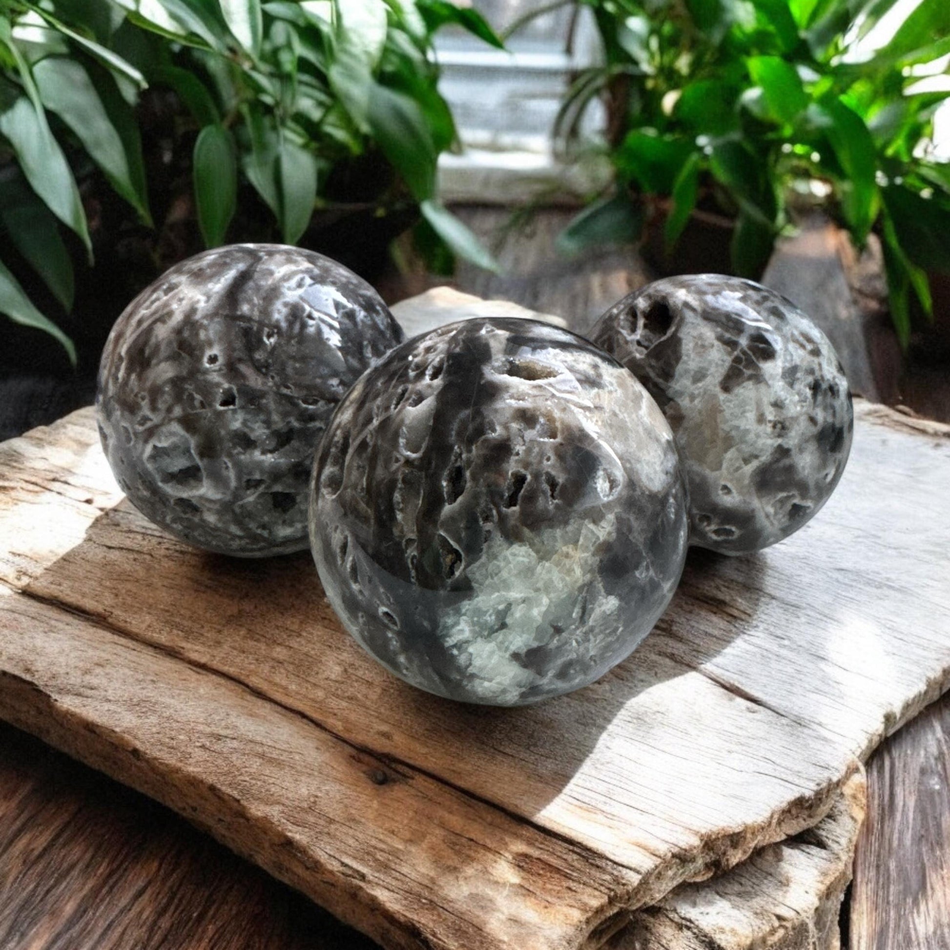 Sphalerite Druzy Spheres - Luna by Louise, Crystal Shop UK | Energizing and Protective