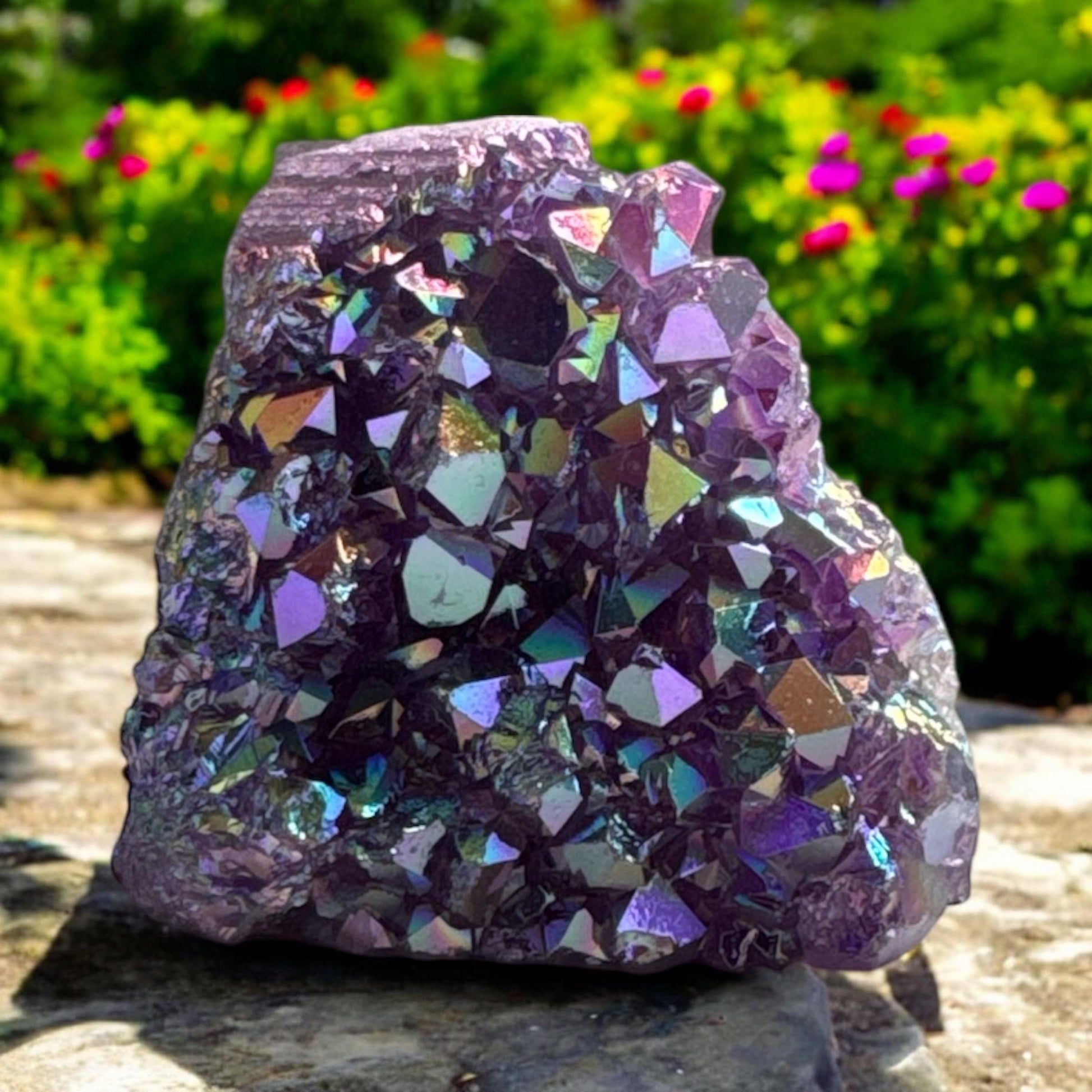 Aura Amethyst Purple Galaxy Standing Cluster - Cosmic Decor