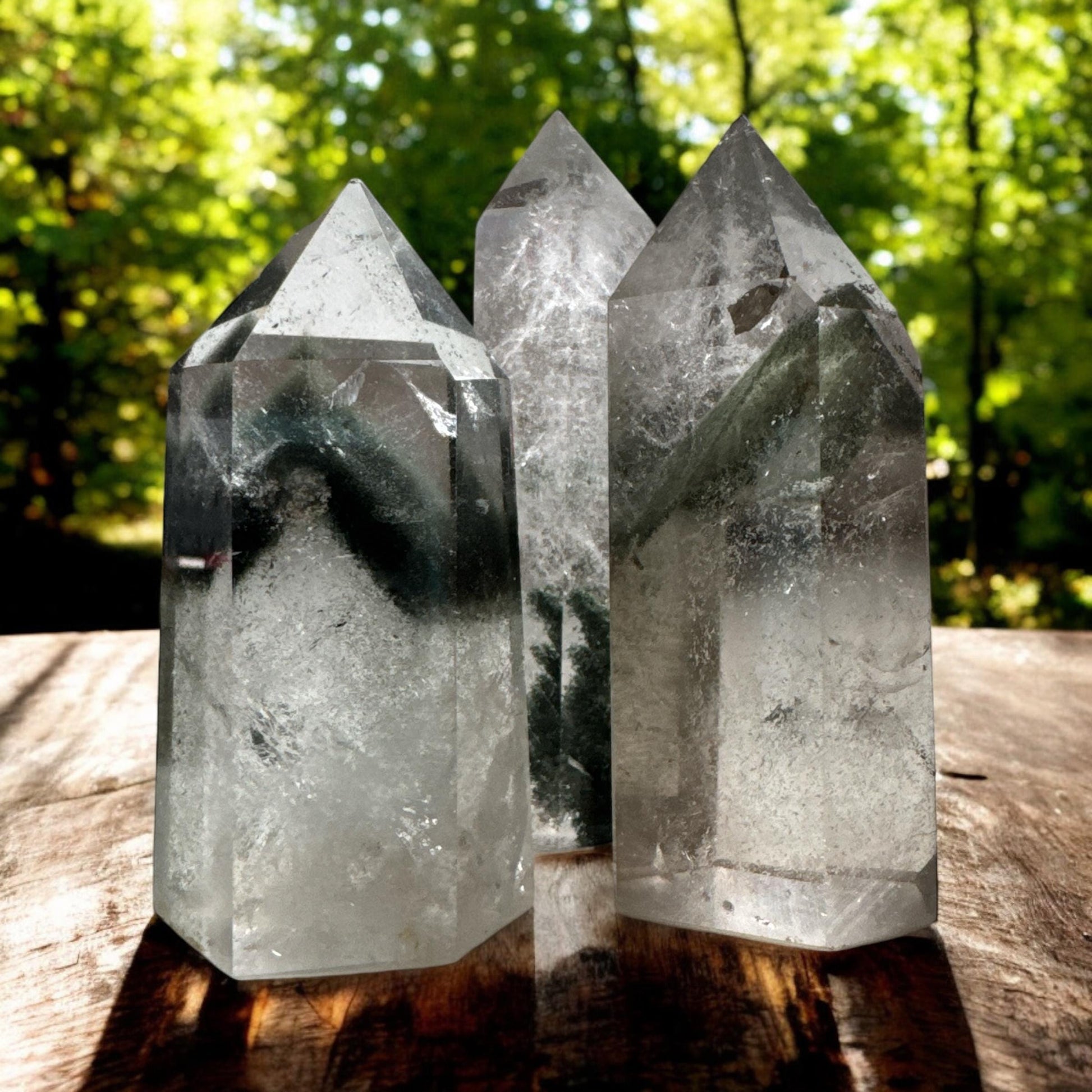 Garden Quartz Tower: Lodolite Crystal Point - Luna by Louise