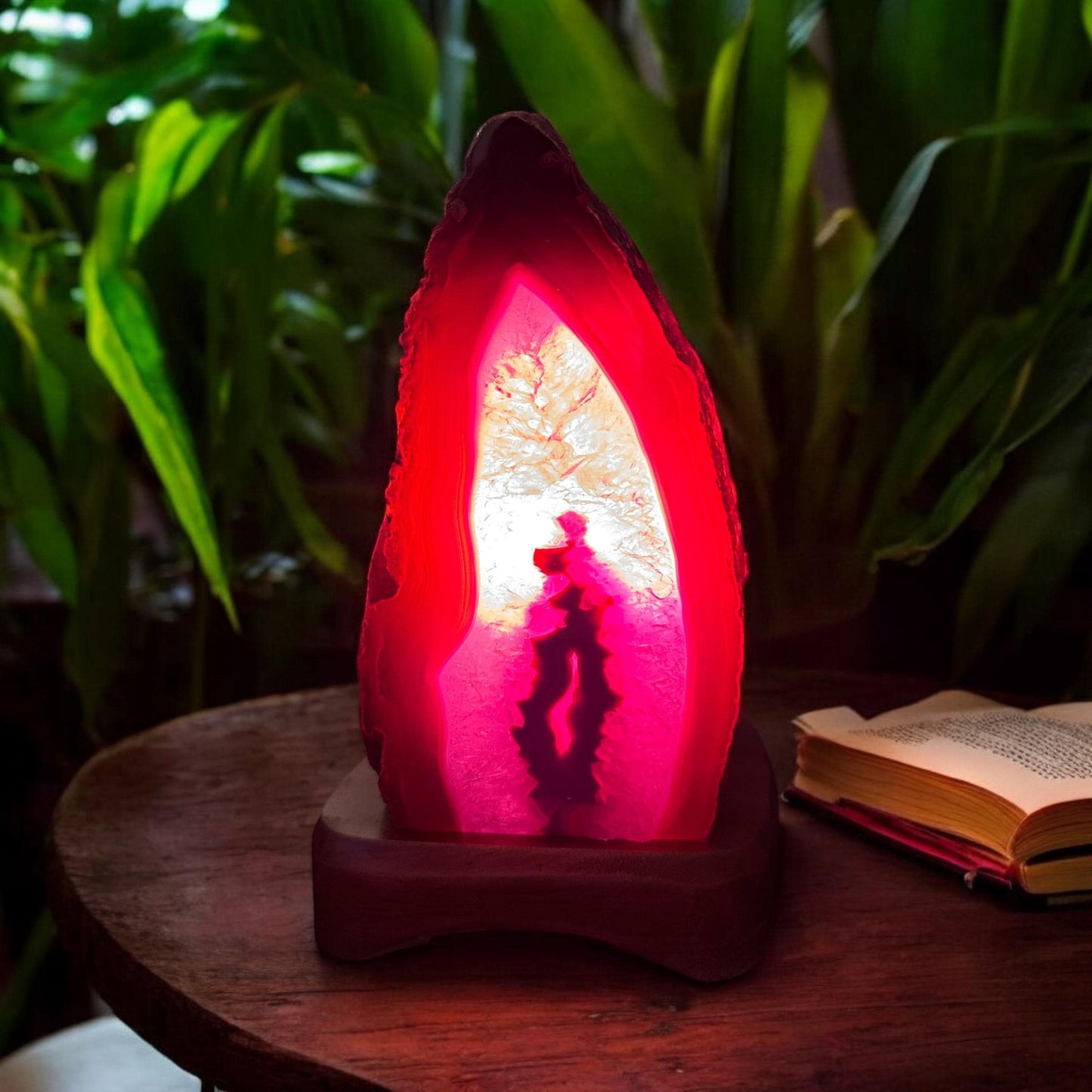 Pink Agate Geode Lamp: Luna by Louise, Crystal Shop UK