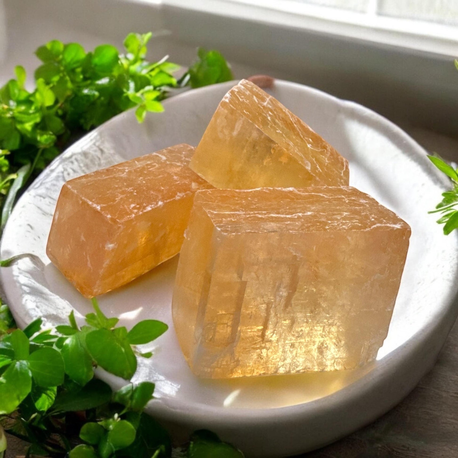 Honey Calcite Free Form Cubes: Golden Crystal for Focus