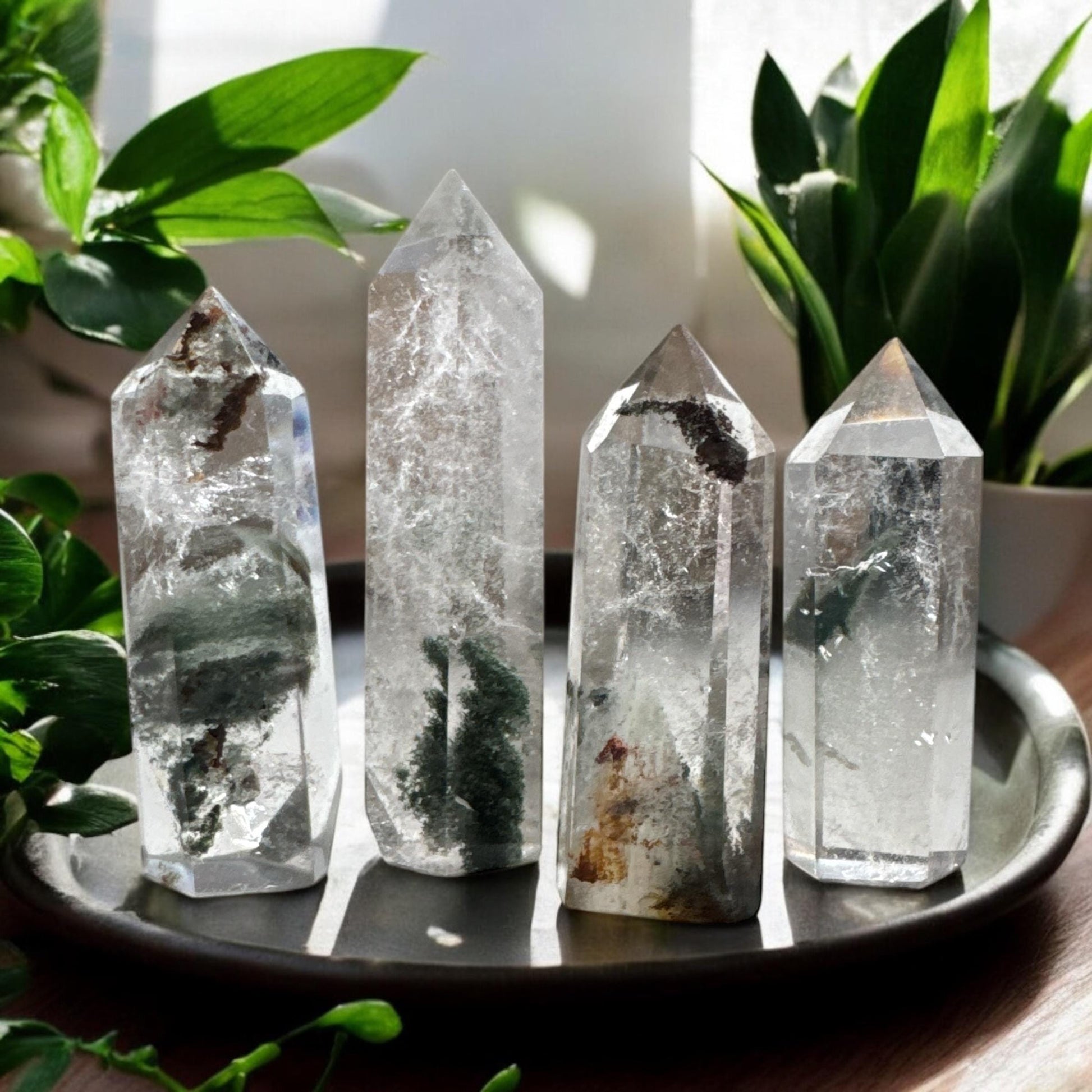 Garden Quartz Tower: Lodolite Crystal with Natural Inclusions