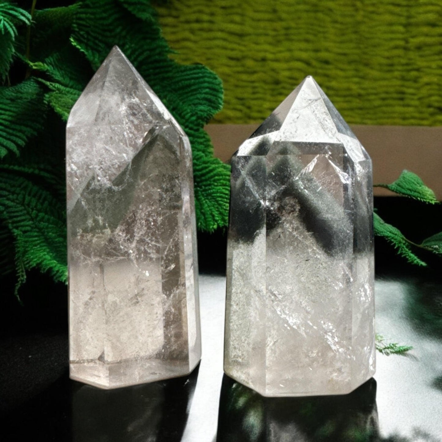 Garden Quartz Tower: Lodolite Crystal Point - Luna by Louise