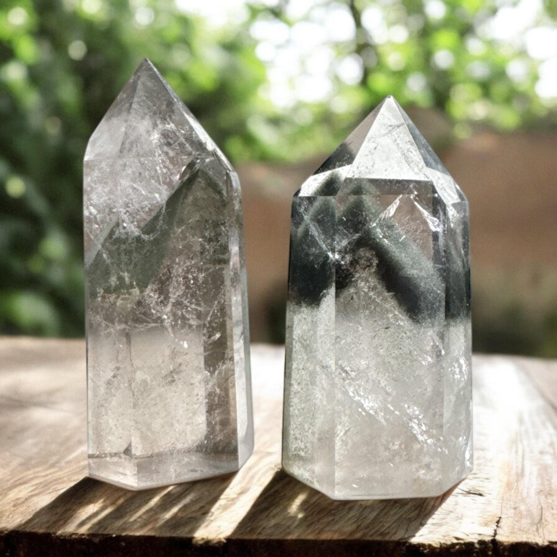 Garden Quartz Tower: Lodolite Crystal Point - Luna by Louise