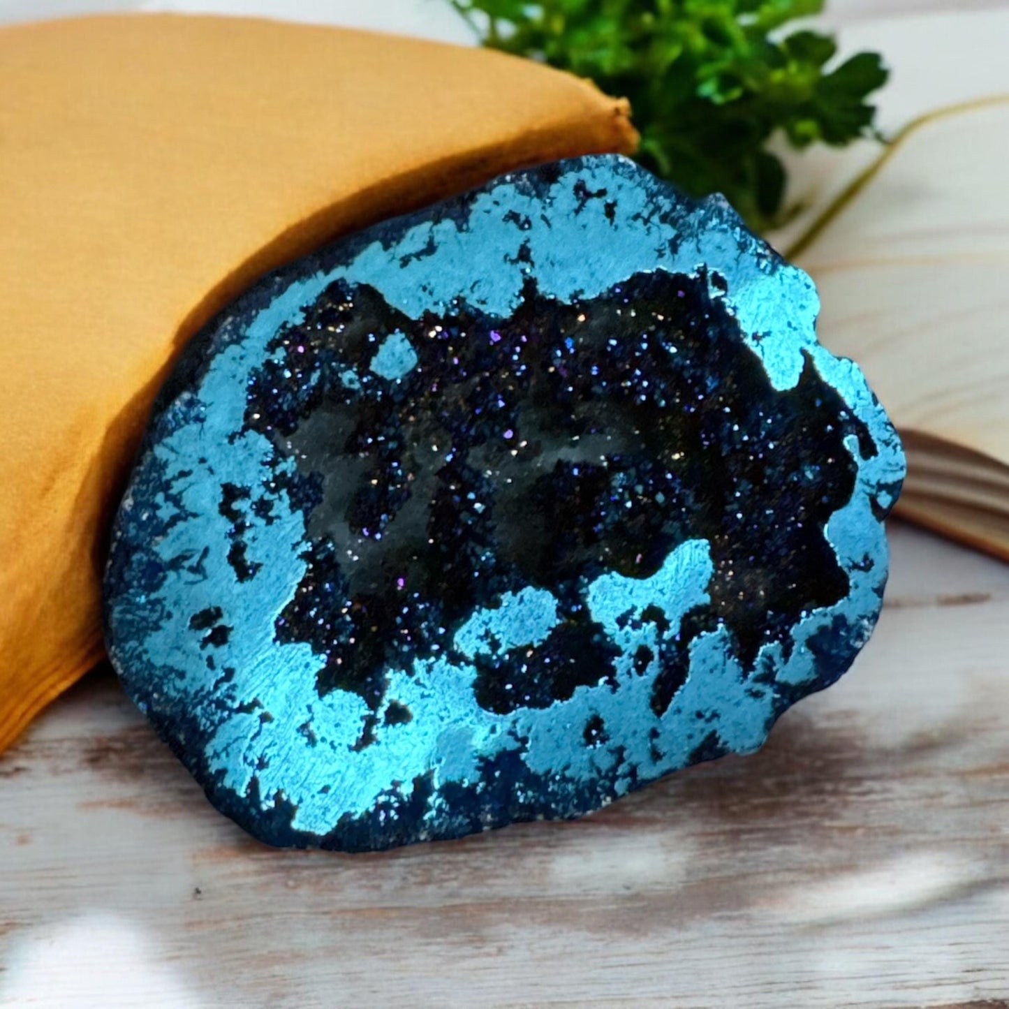 Cobalt Aura Geode – Vibrant and Mystical Crystal | Luna by Louise, Crystal Shop UK