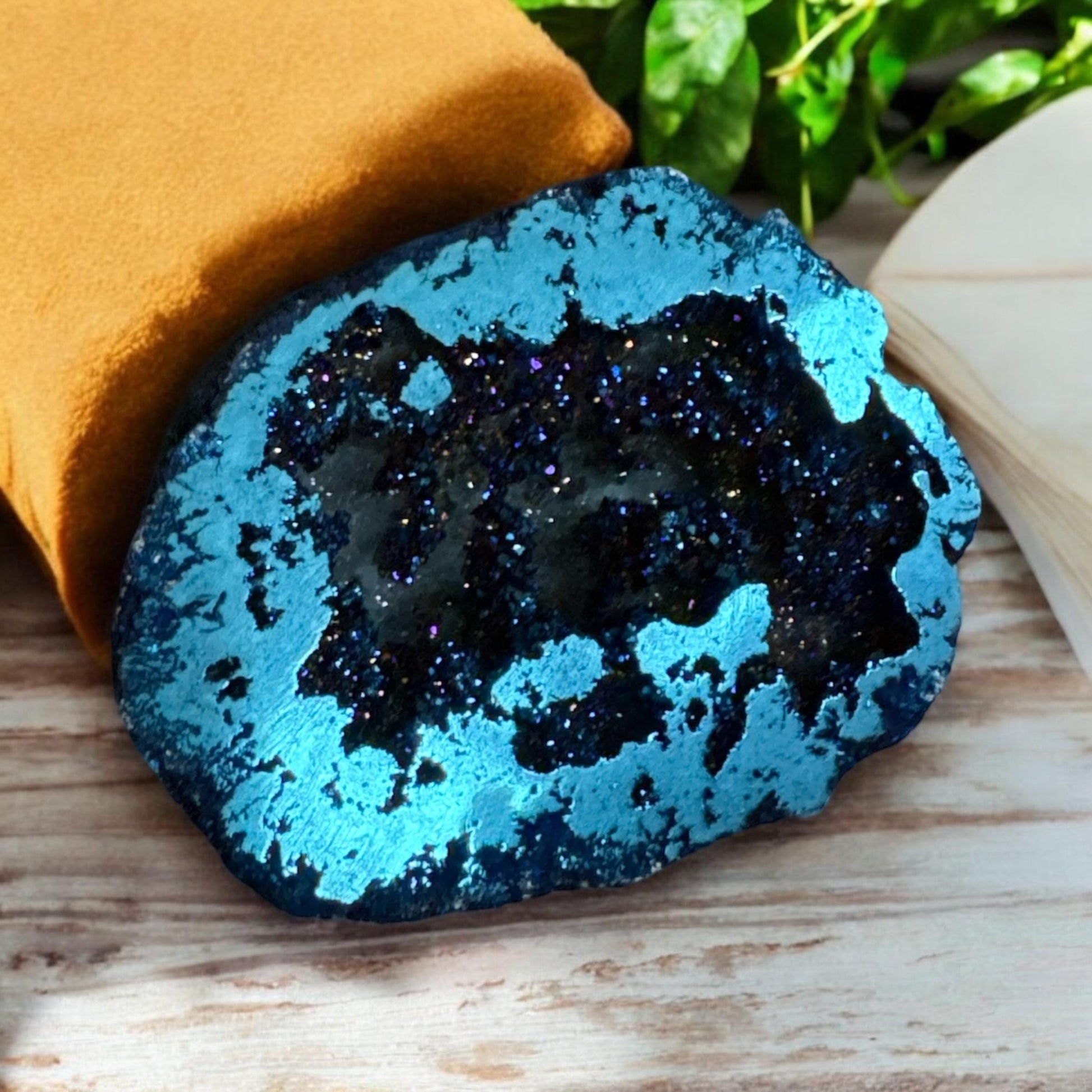 Cobalt Aura Geode – Vibrant and Mystical Crystal | Luna by Louise, Crystal Shop UK