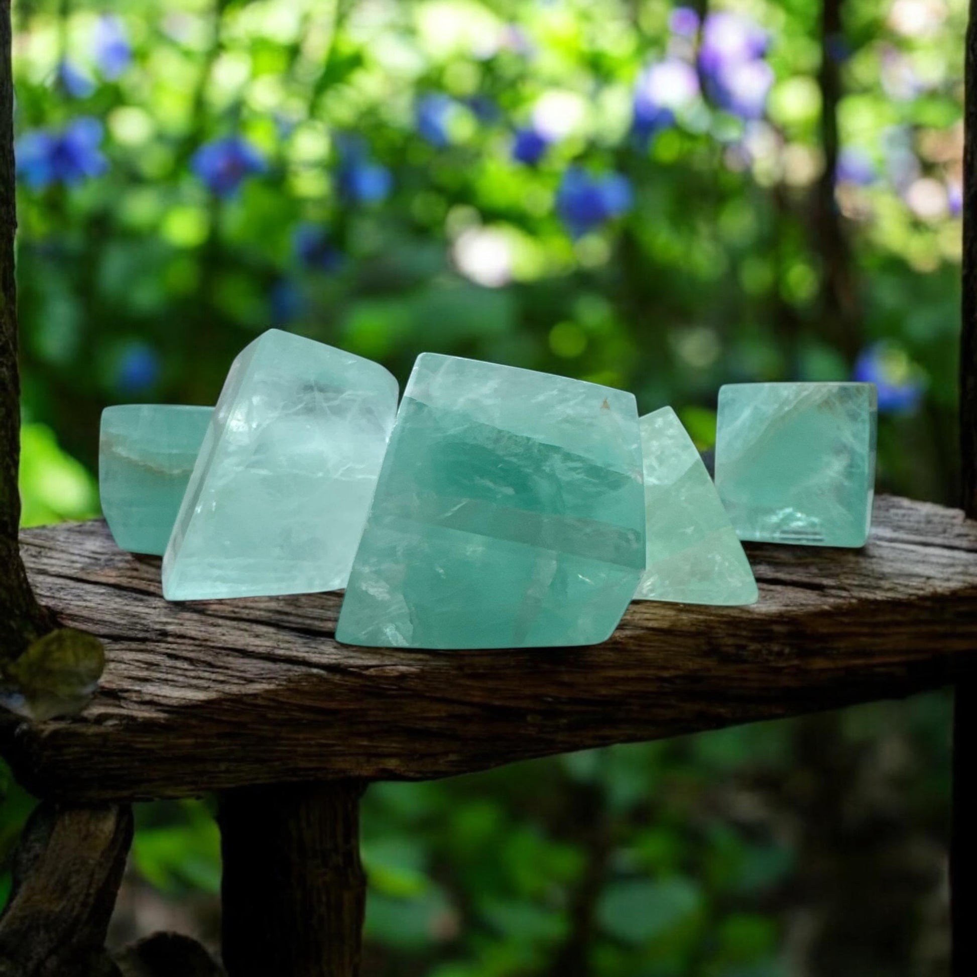 Mint Fluorite Crystal Free Form Cubes - Serenity & Focus | Luna by Louise, Crystal Shop UK