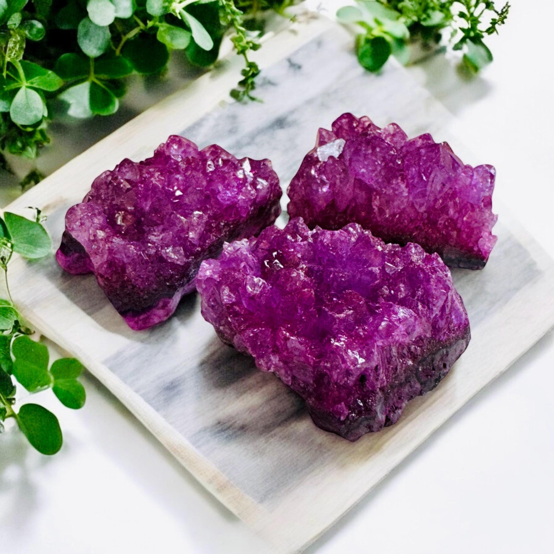 Magenta Pink Amethyst Crystal Cluster: Romantic Home Decor (2-3'' Inches)