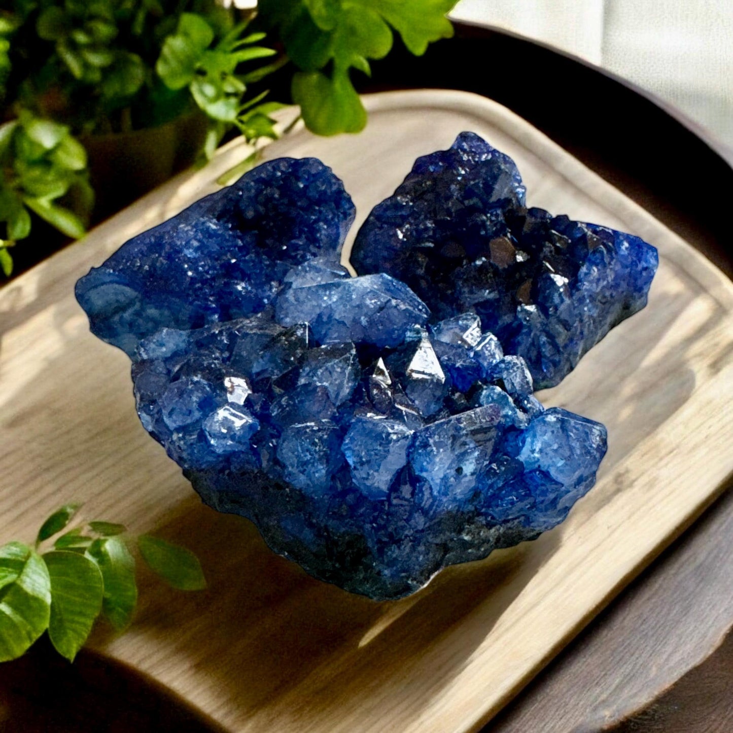 Amethyst, Throat Chakra, "Ocean Blue" Crystal Cluster, Calming, Enhanced for Serenity. Luna by Louise, Crystal Shop UK