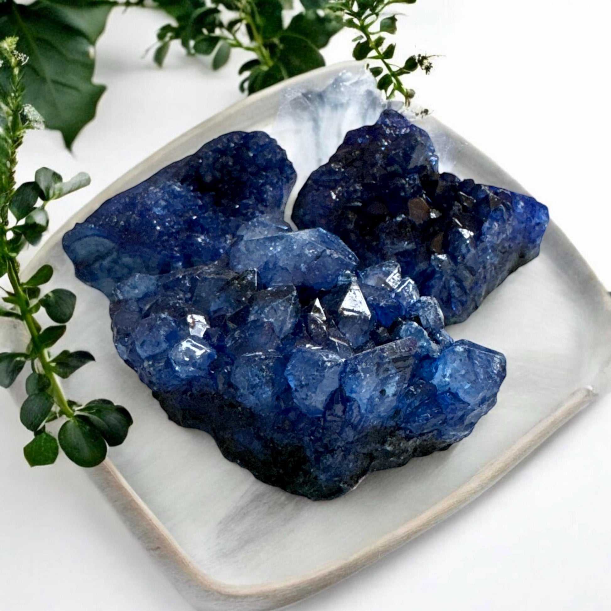 Amethyst, Throat Chakra, "Ocean Blue" Crystal Cluster, Calming, Enhanced for Serenity. Luna by Louise, Crystal Shop UK