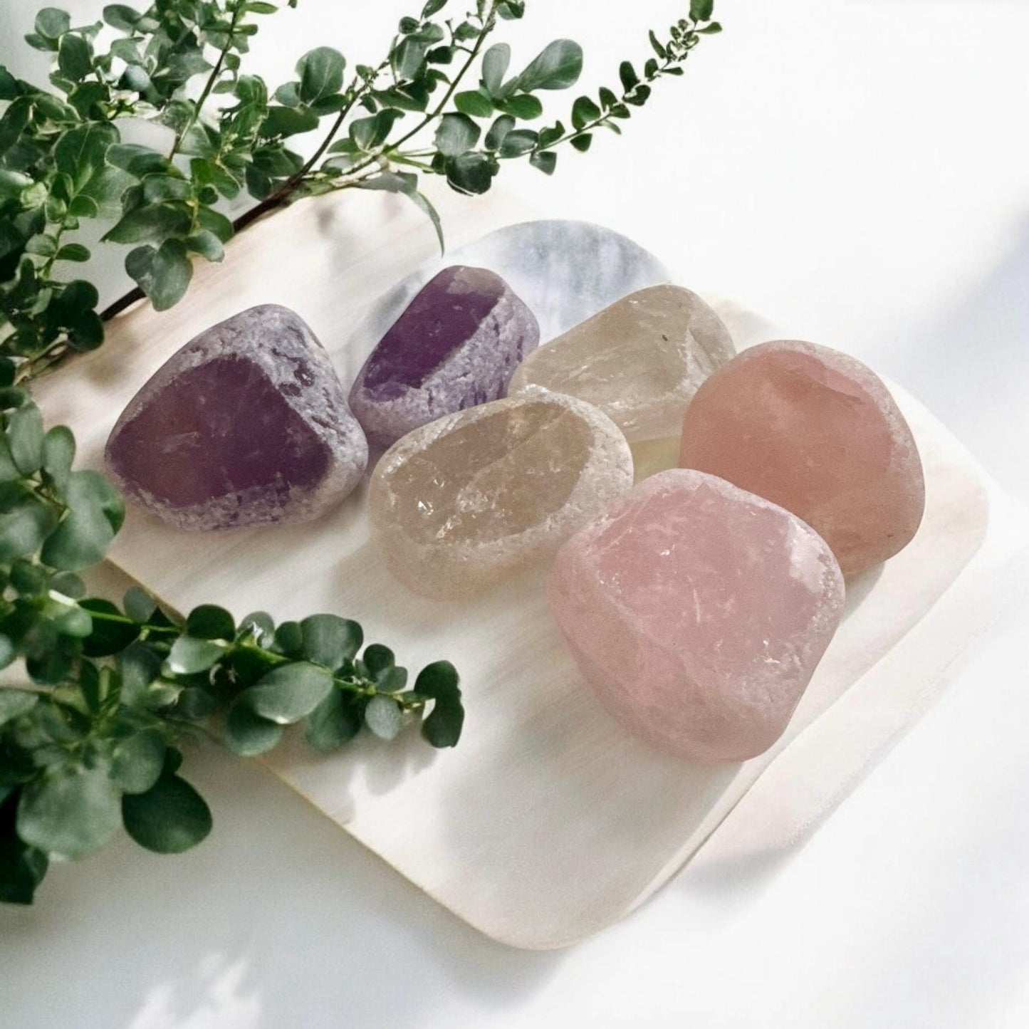 Seer Stone Dragon Egg: Smokey Quartz, Amethyst, Rose Quartz