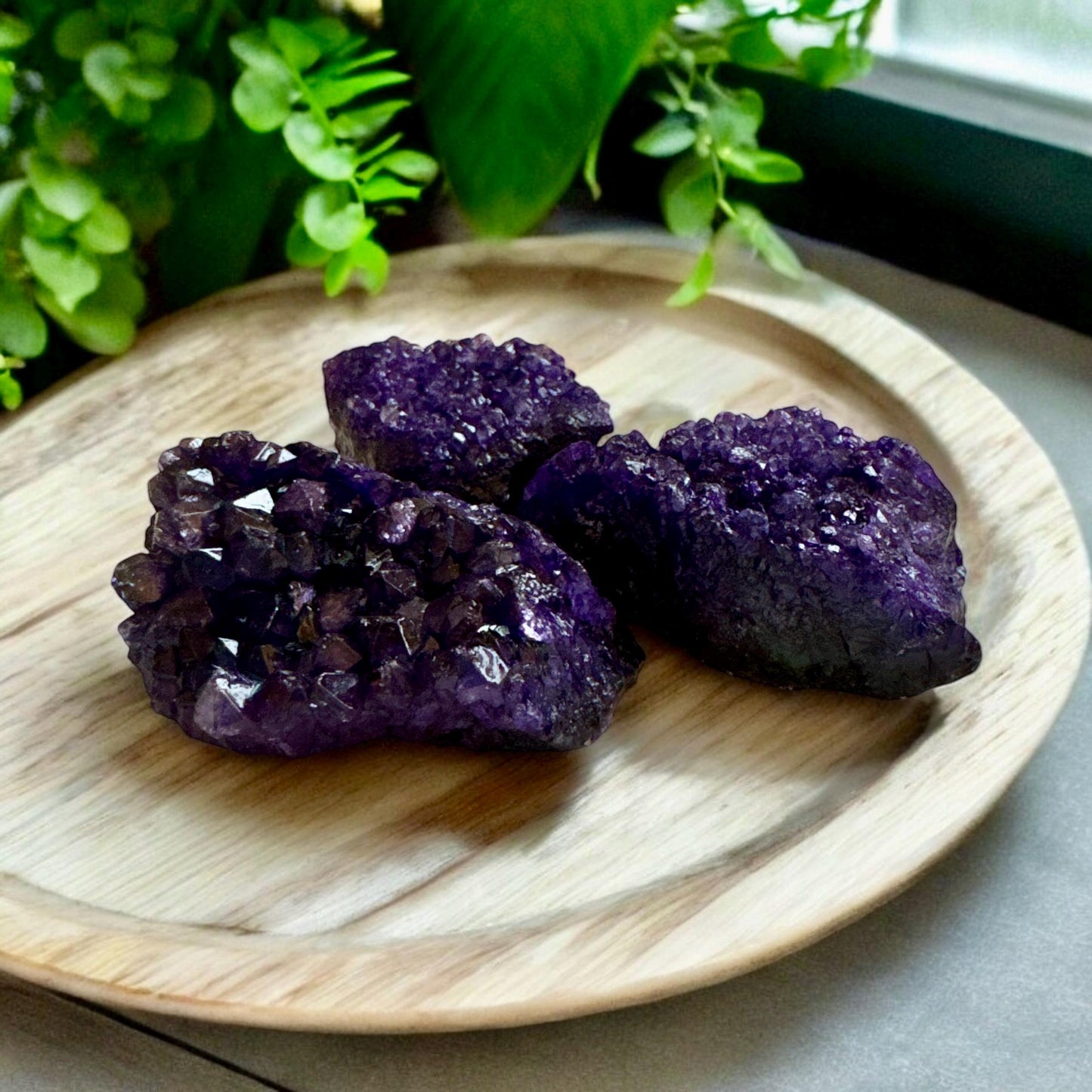 Dyed Purple Amethyst Cluster: Regal Crystal Energy (2-3''')