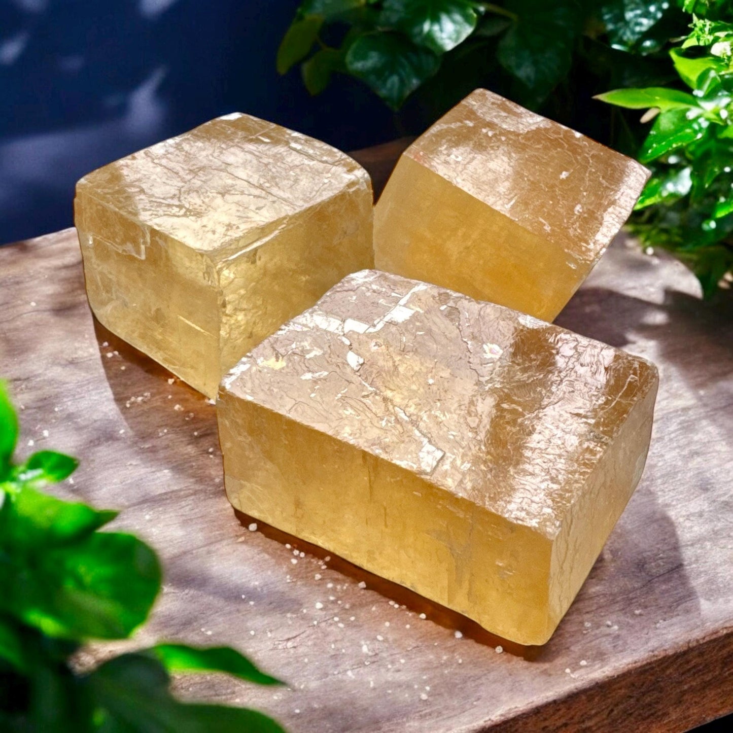 Honey Calcite Free Form Cubes: Golden Crystal for Focus