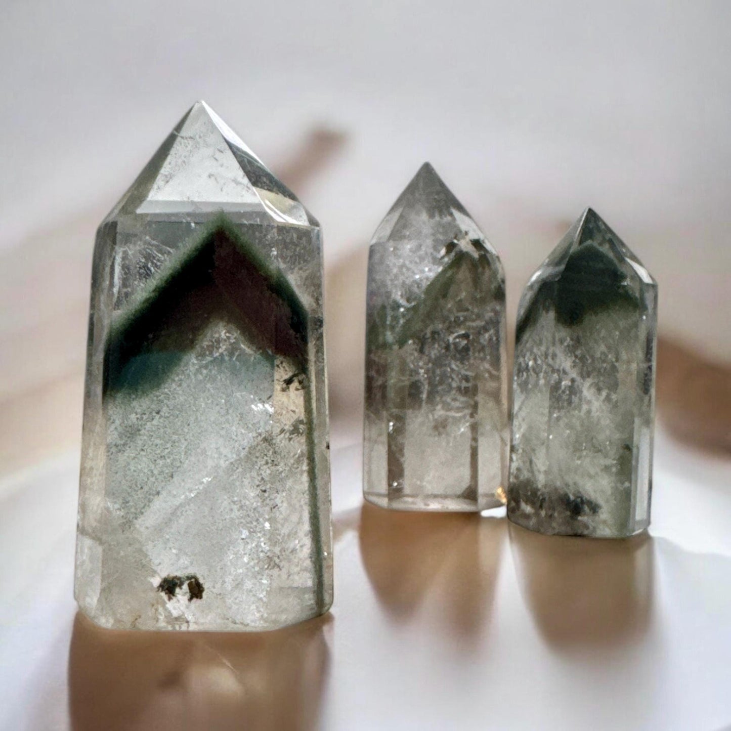 Garden Quartz Tower: Lodolite Crystal Point - Luna by Louise