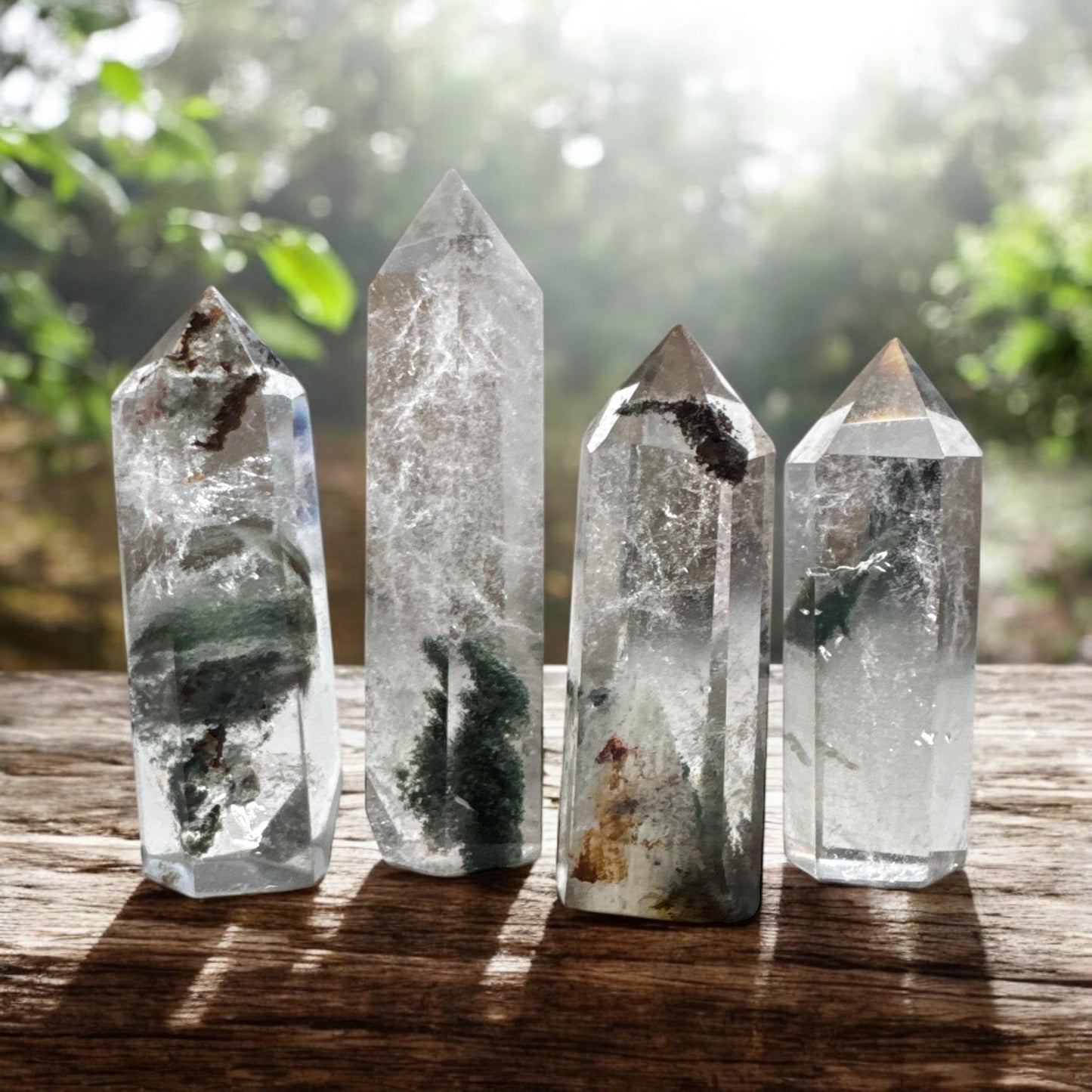 Garden Quartz Tower: Lodolite Crystal with Natural Inclusions