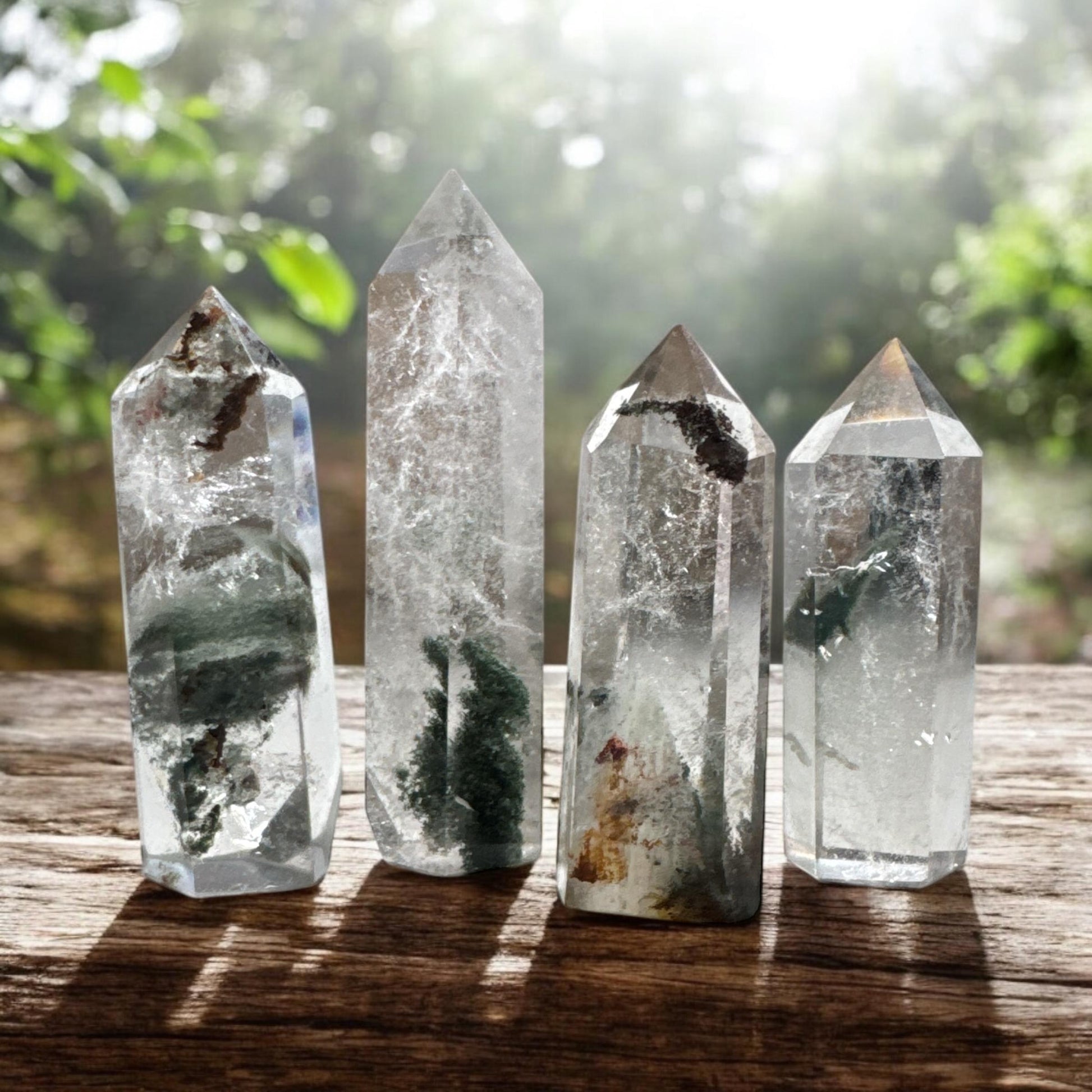 Garden Quartz Tower: Lodolite Crystal with Natural Inclusions