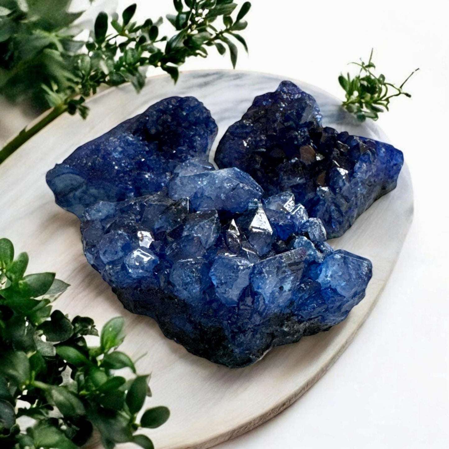 Amethyst, Throat Chakra, "Ocean Blue" Crystal Cluster, Calming, Enhanced for Serenity. Luna by Louise, Crystal Shop UK