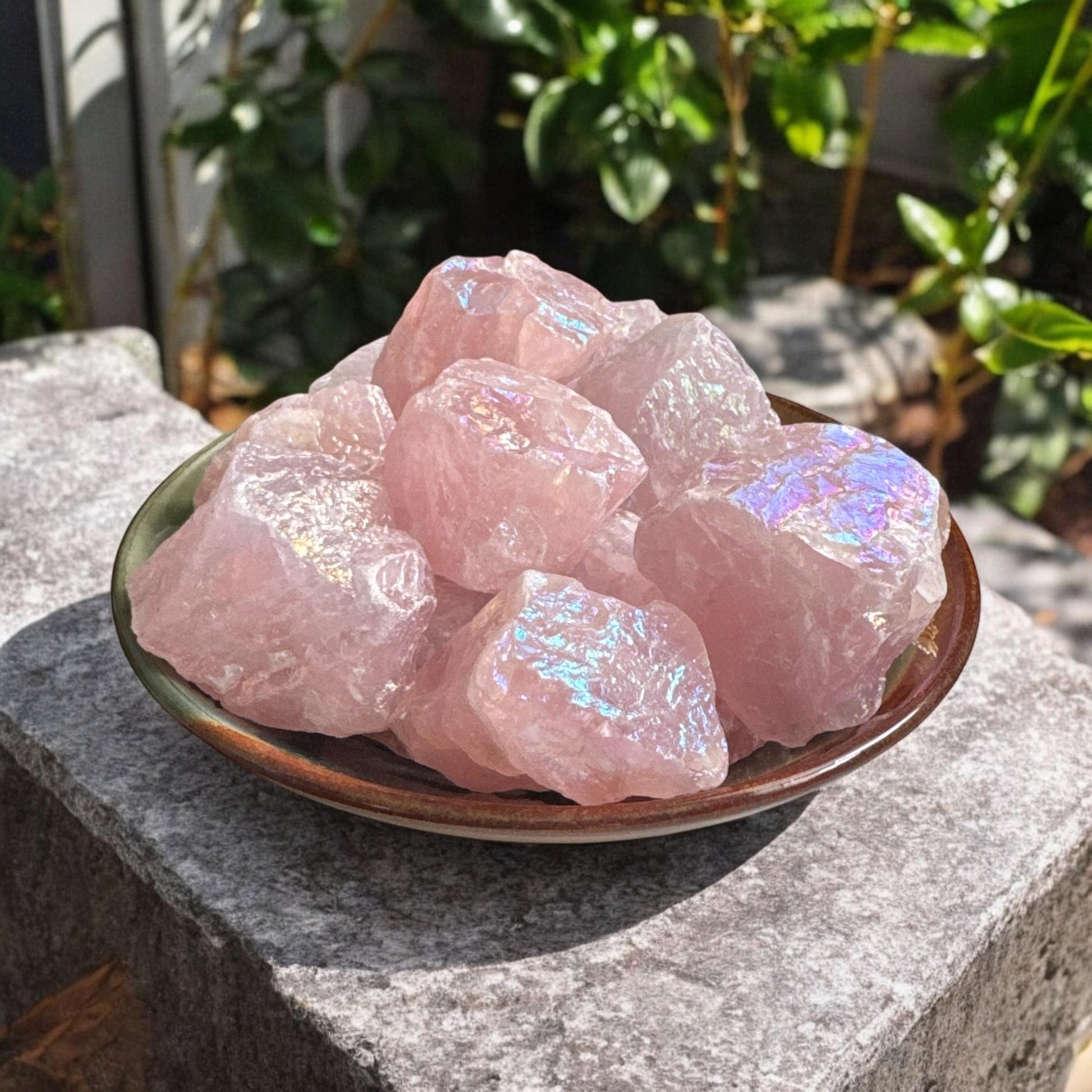 Raw Rose Aura Quartz Crystal Piece – Ethereal Beauty | Luna by Louise, Crystal Shop UK