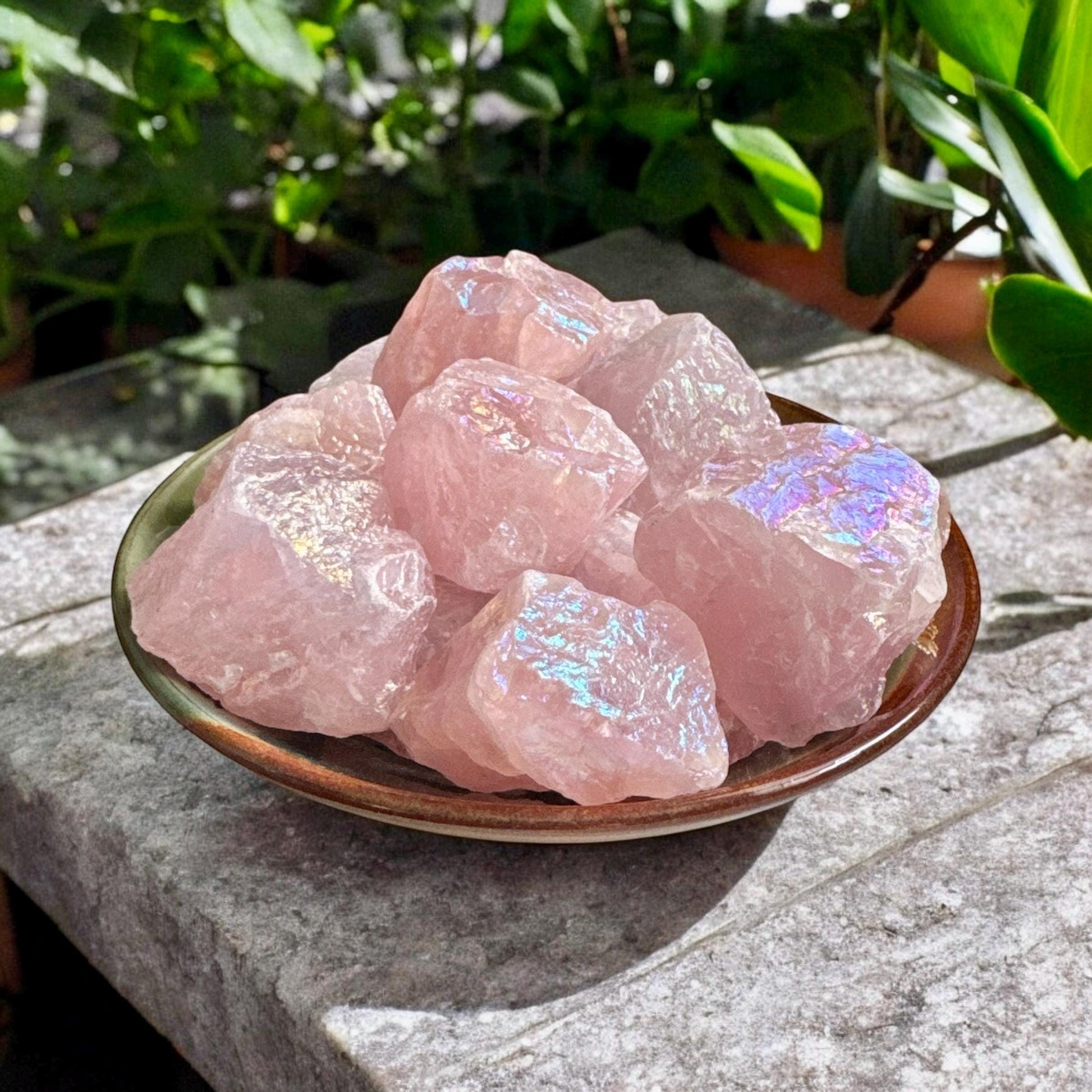 Raw Rose Aura Quartz Crystal Piece – Ethereal Beauty | Luna by Louise, Crystal Shop UK