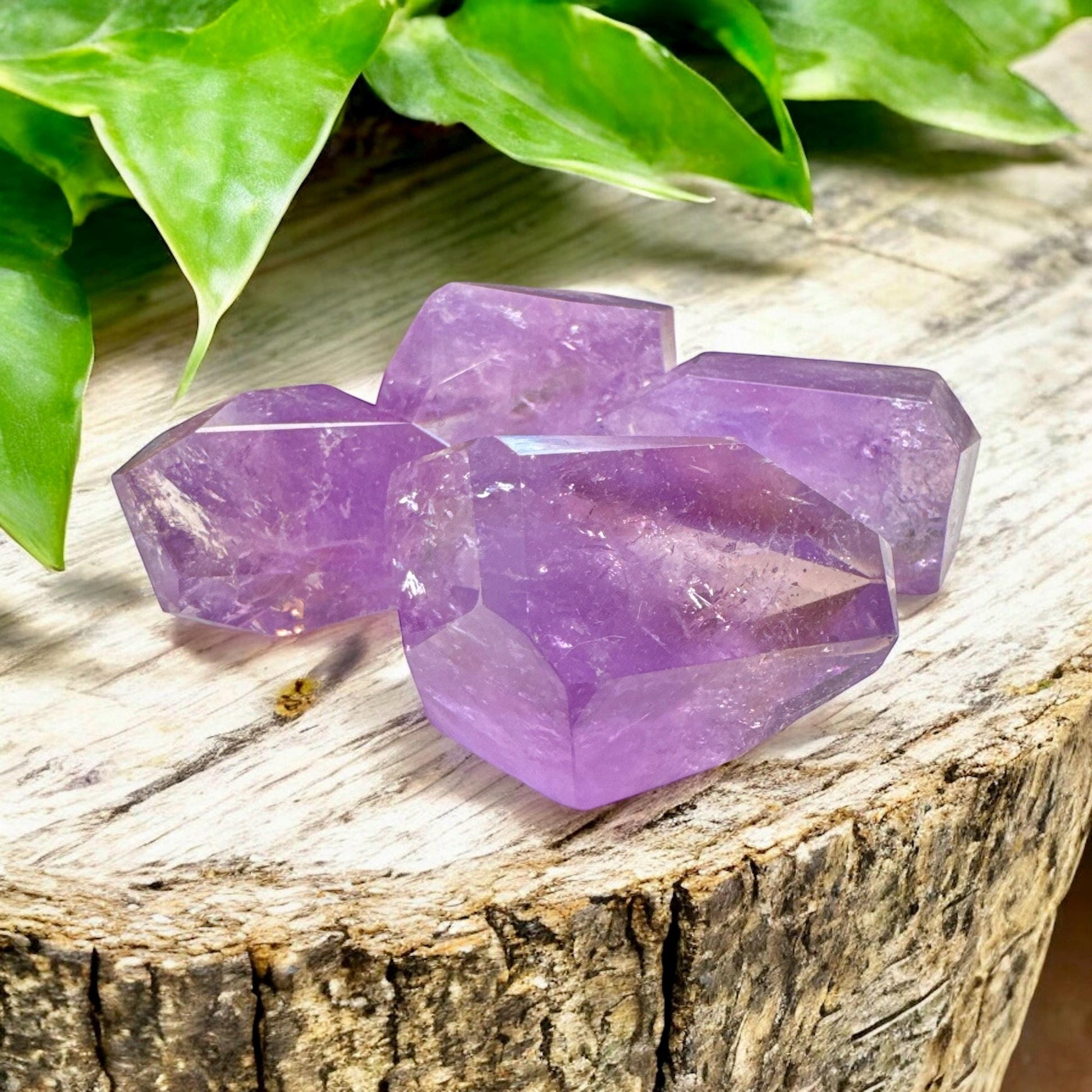 Gemmy Purple Amethyst Crystal: Polished Free Form Stone