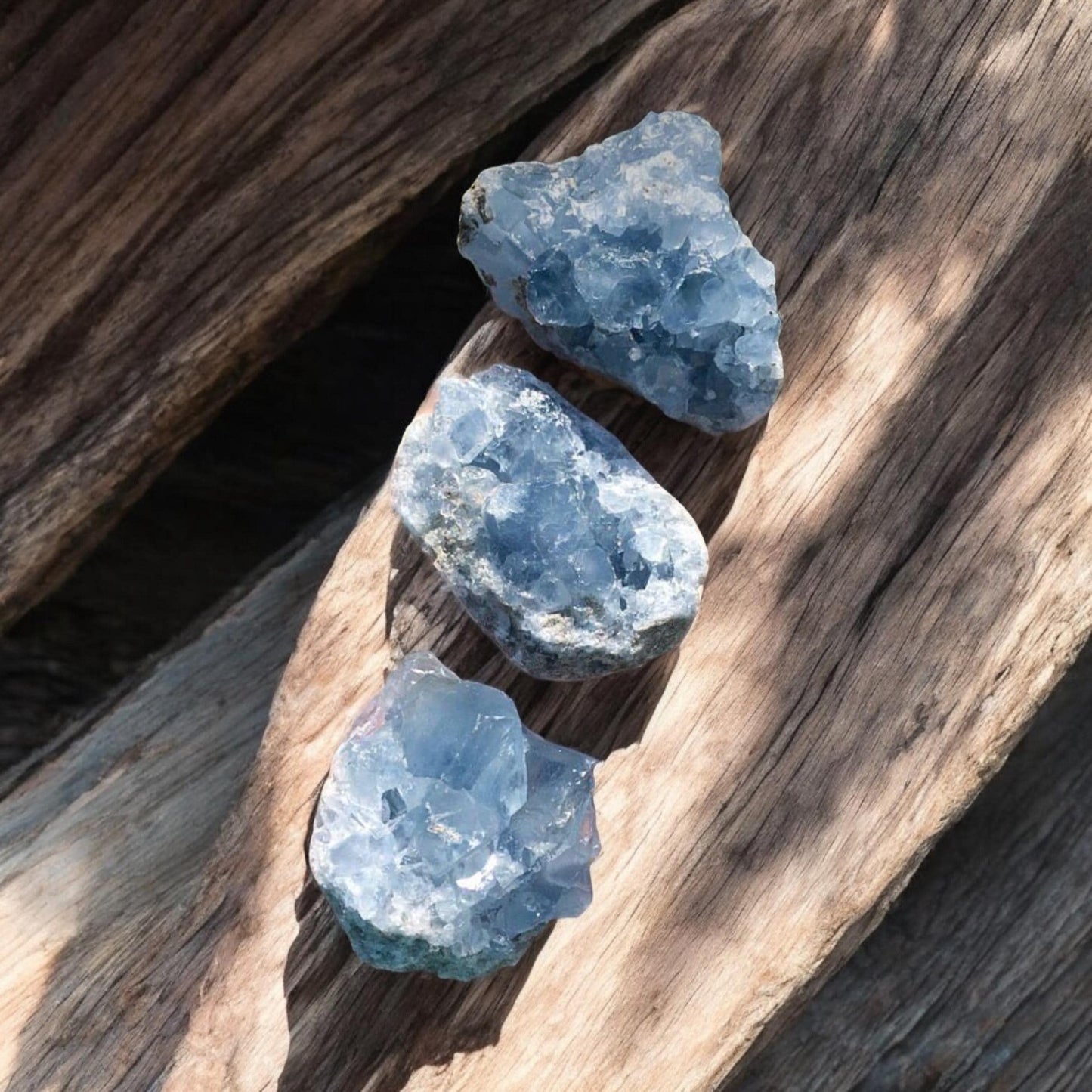 Celestite Clusters - Luna by Louise, Crystal Shop UK | Calming Celestial Crystal for Serenity