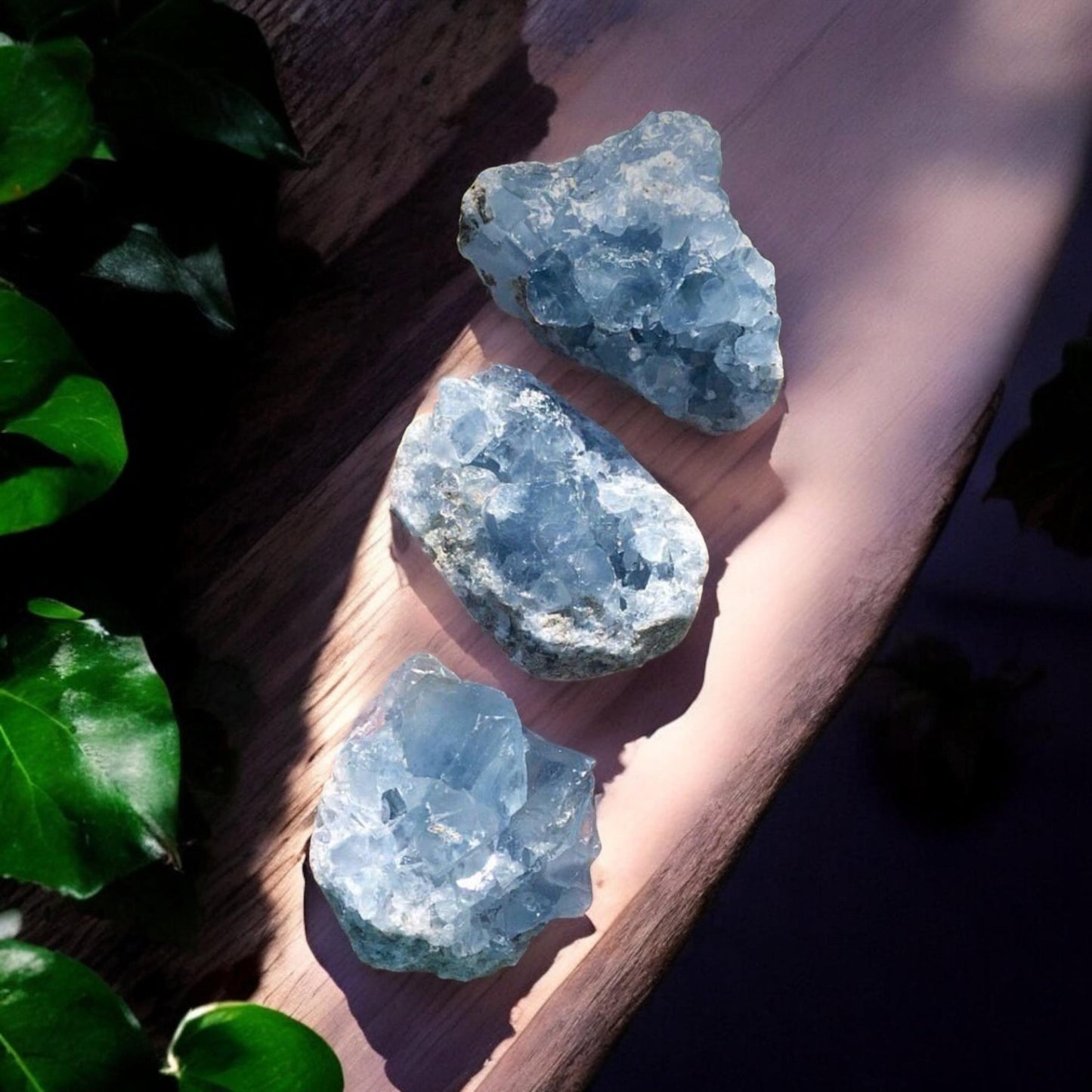Celestite Clusters - Luna by Louise, Crystal Shop UK | Calming Celestial Crystal for Serenity