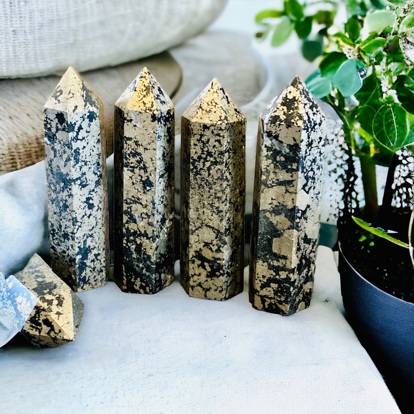 Black Pyrite Towers - Protection & Prosperity | Luna by Louise, Crystal Shop UK