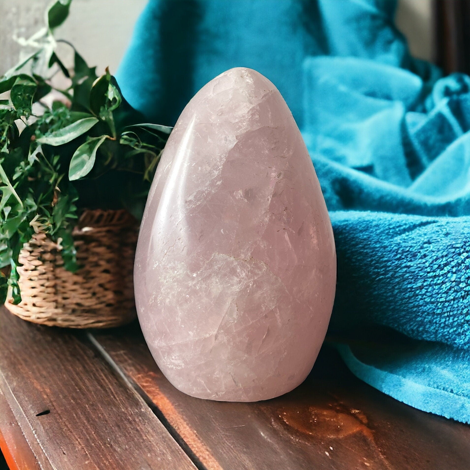 Lavender Rose Quartz Crystal Free Form, Lavender Hues, Natural Polished Quartz. Pink Crystal Free Form. Luna by Louise, Crystal Shop UK