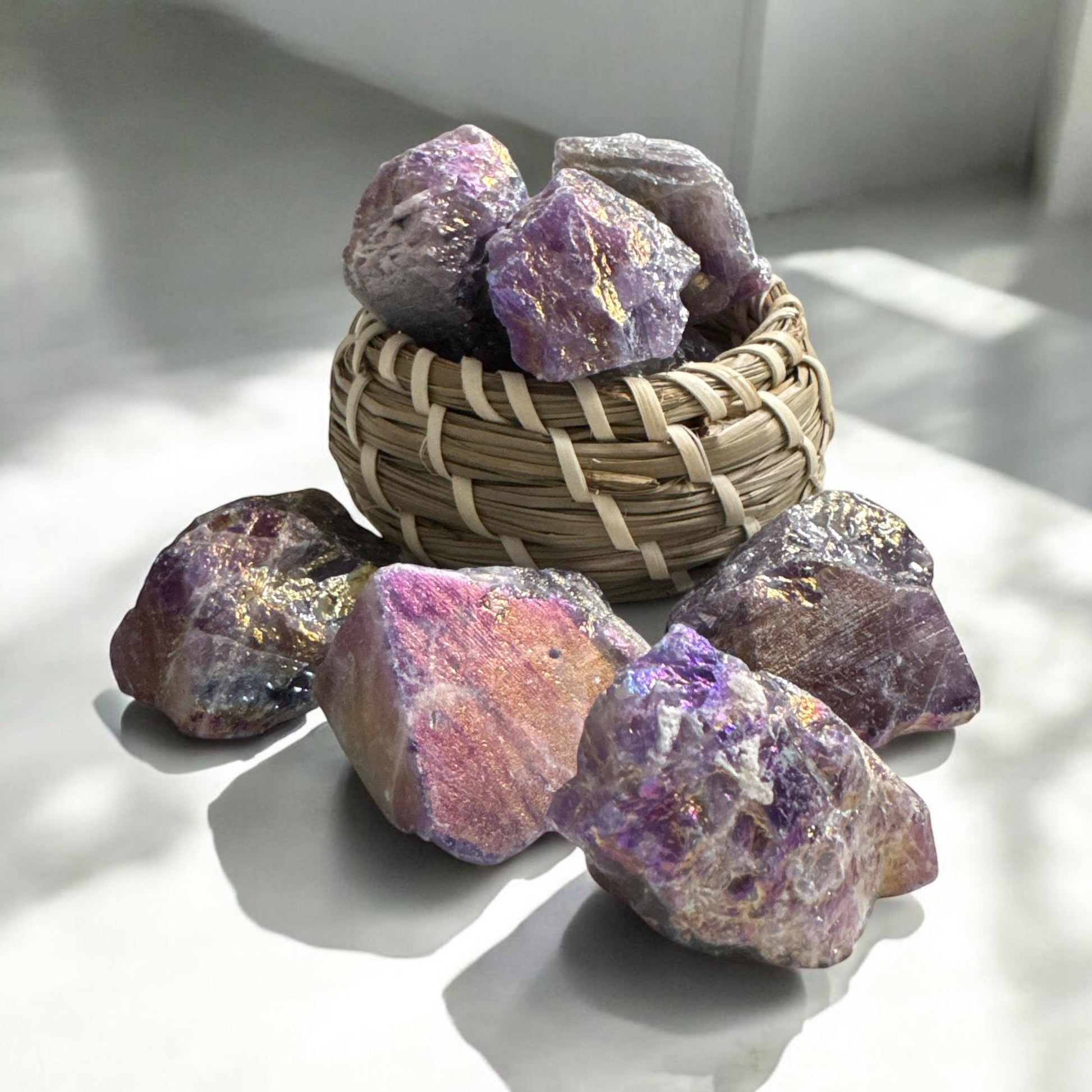 Amethyst Aura Raw Crystal Piece – Ethereal Beauty | Luna by Louise, Crystal Shop UK